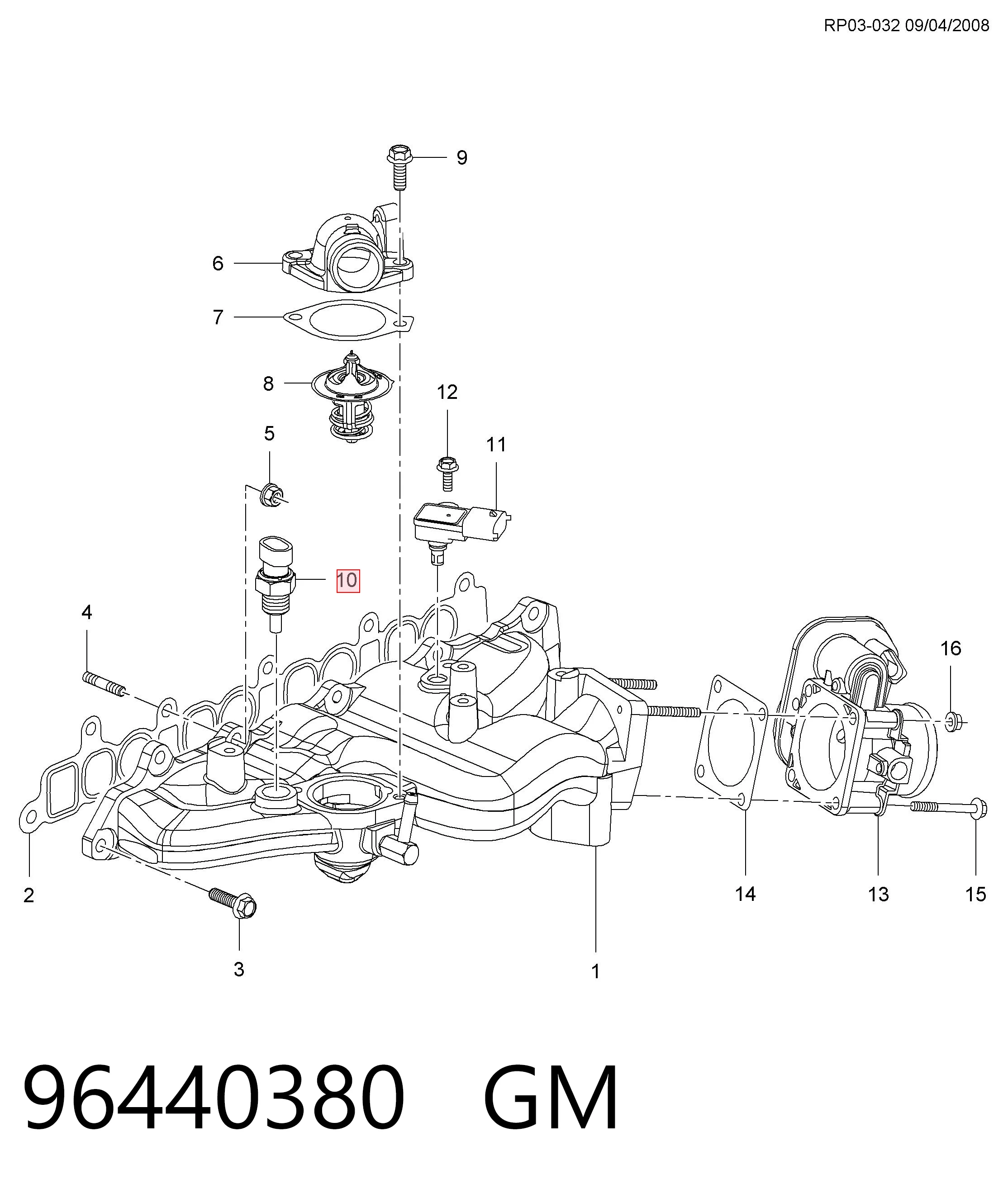  Датчик температуры охлаждающей жидкости Chevrolet Captiva 1
