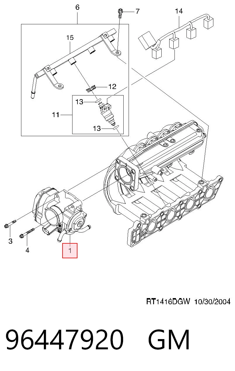 96332250 Peugeot/Citroen Дроссельная заслонка