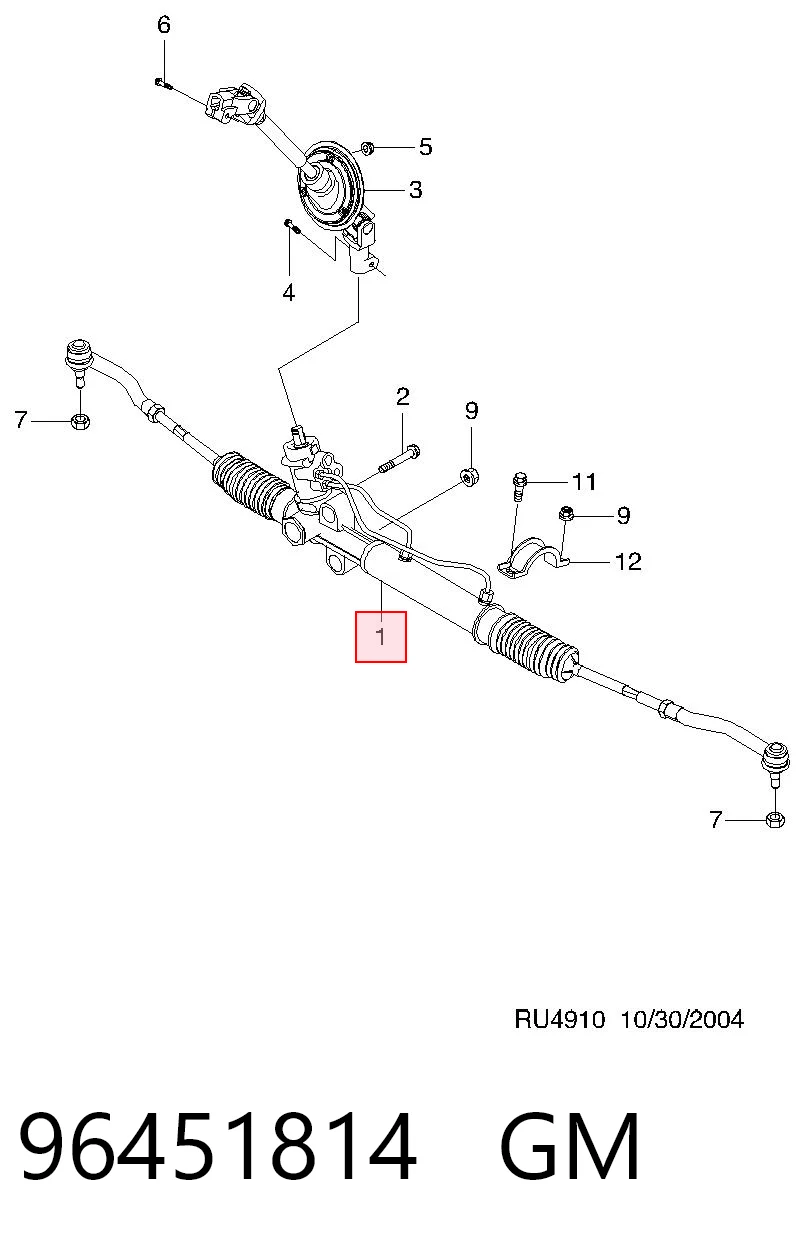 Реечный рулевой механизм Opel 96387635 цена, от 291.57 USD