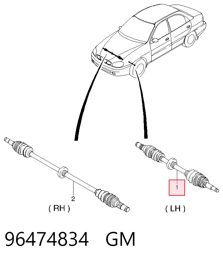 Привод передний левый FSO 96481061 цена, от 33.86 USD