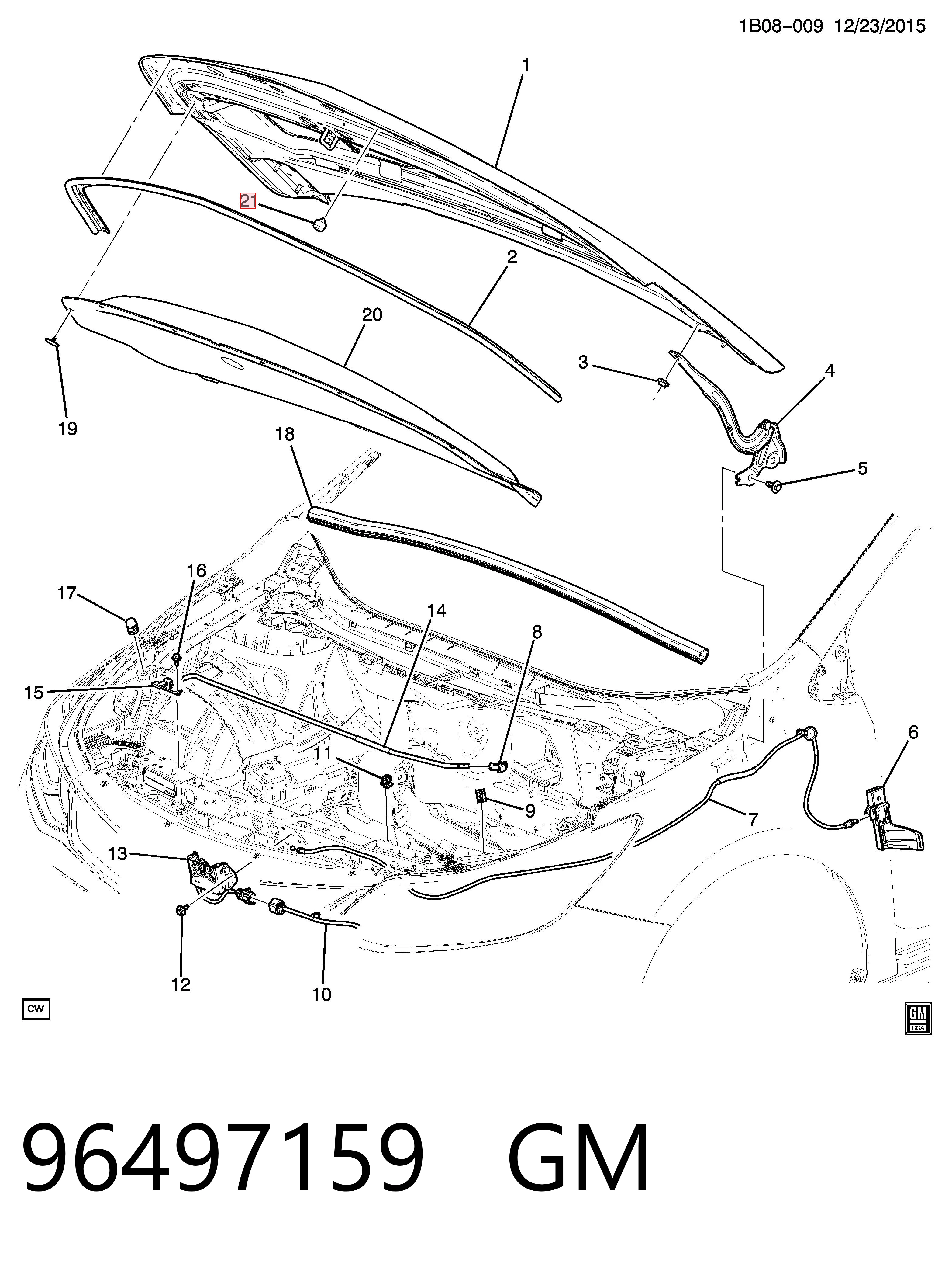 96497159 Peugeot/Citroen Буфер/отбойник капота