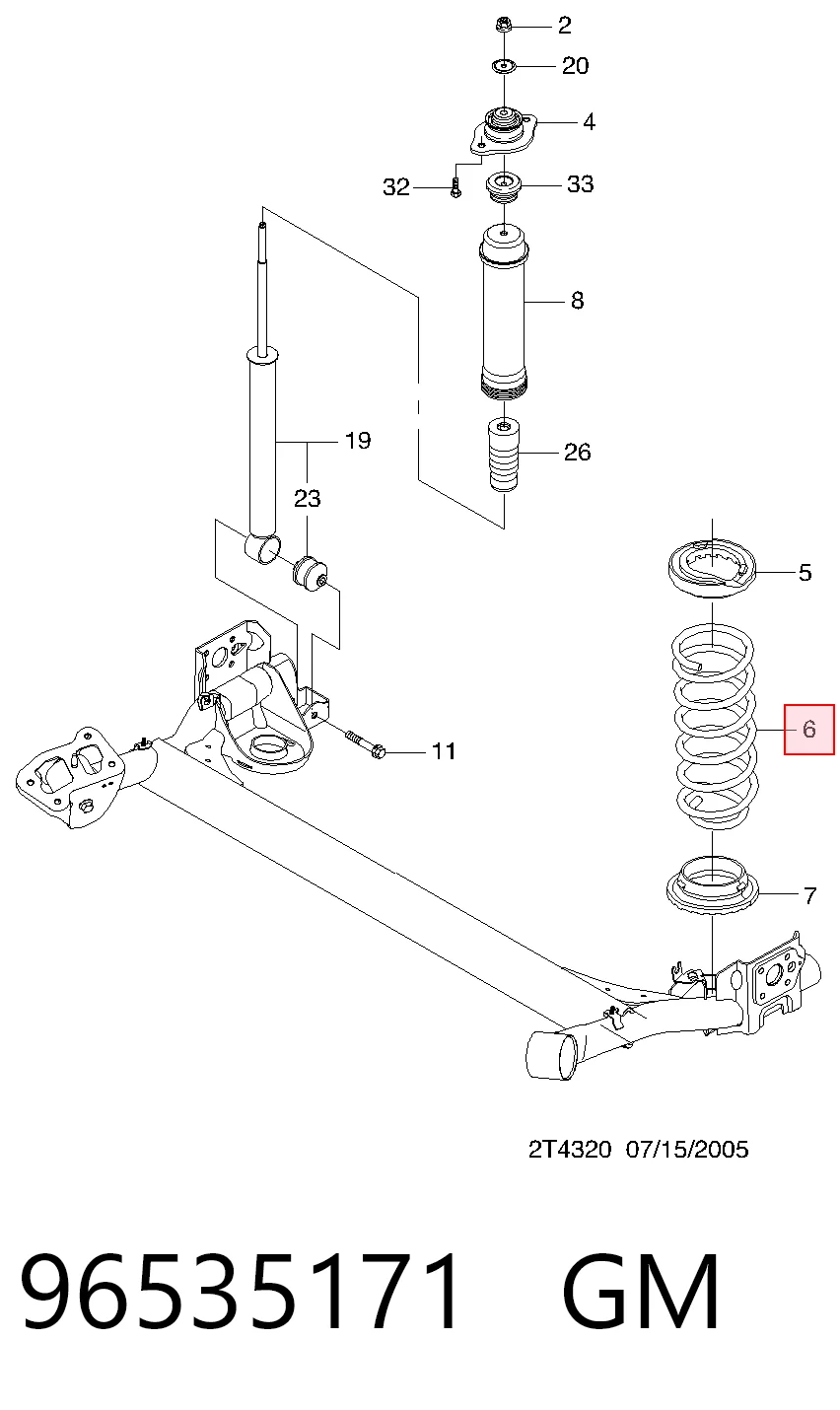 Купить 96535171 Opel Пружина подвески