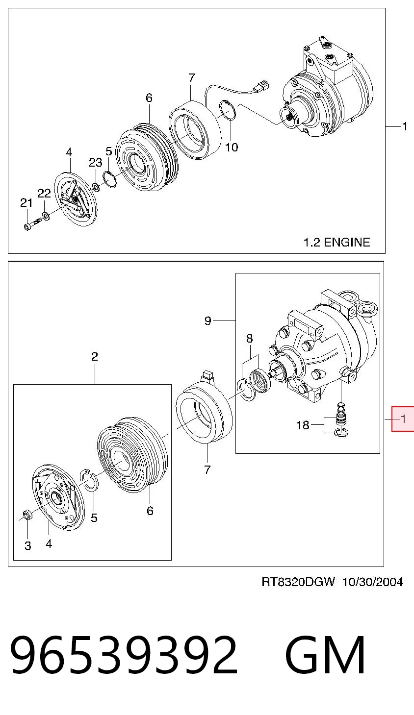 97034778 Opel Компрессор хладагента