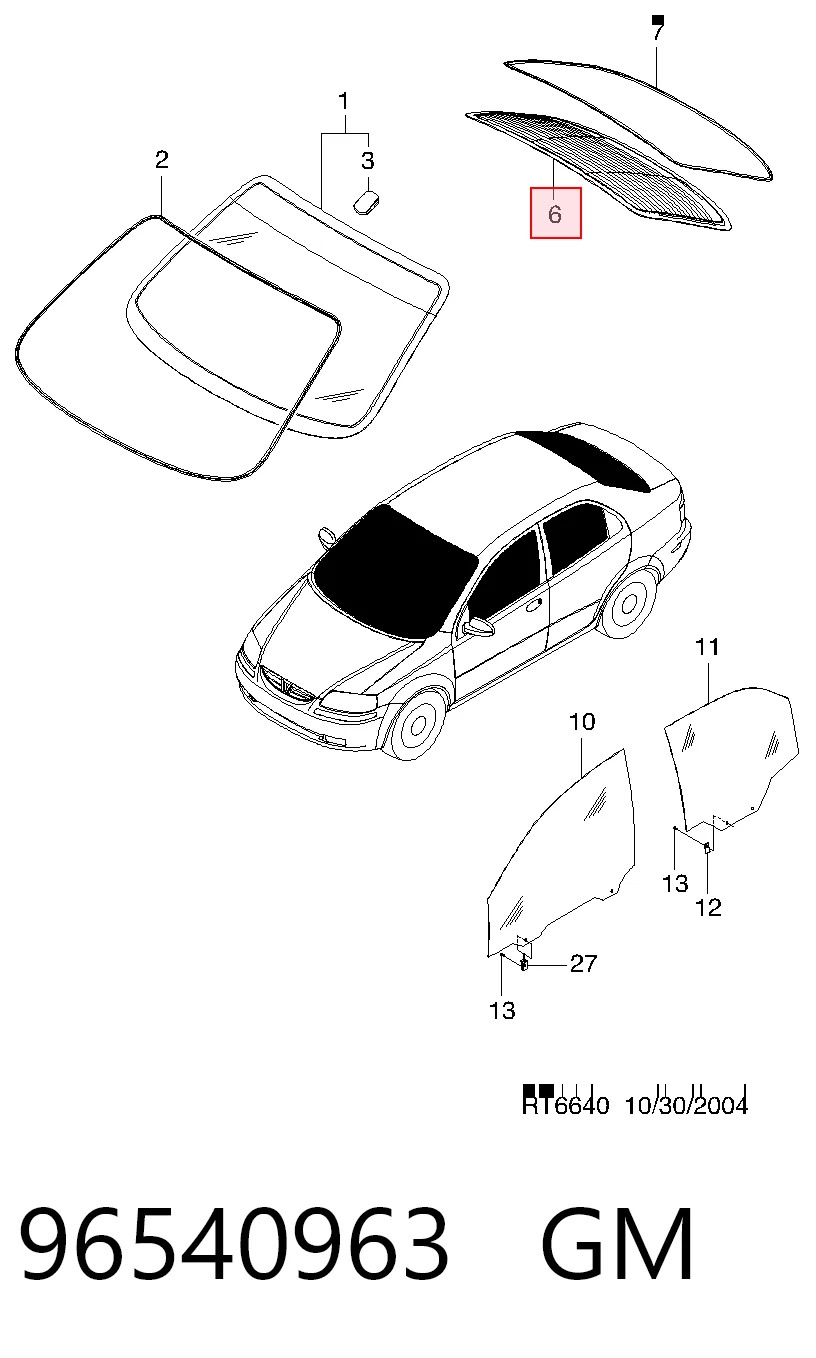 ST500478 Hanglass Автомобильное стекло заднее