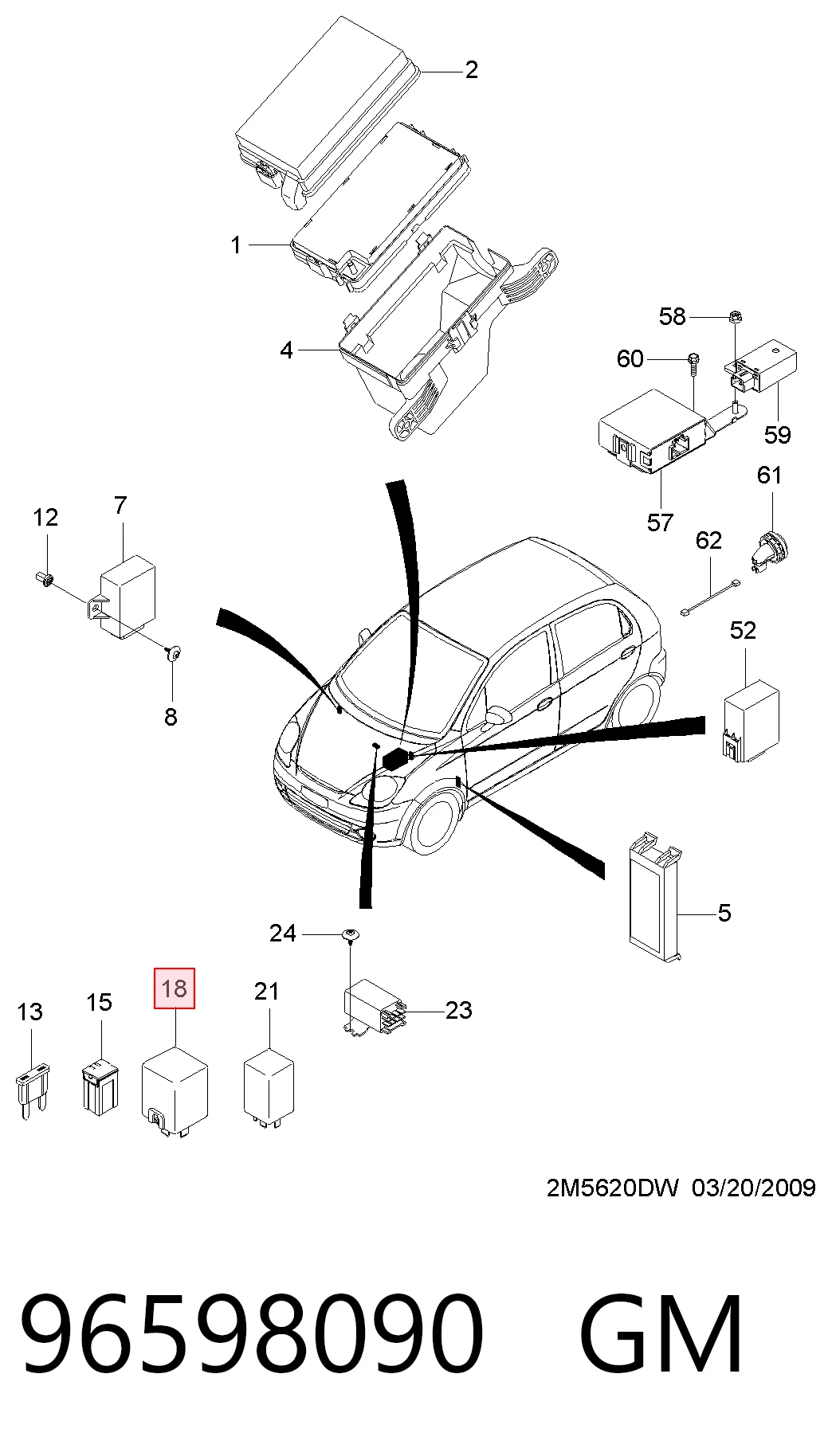  Реле поворотов Toyota Camry 2