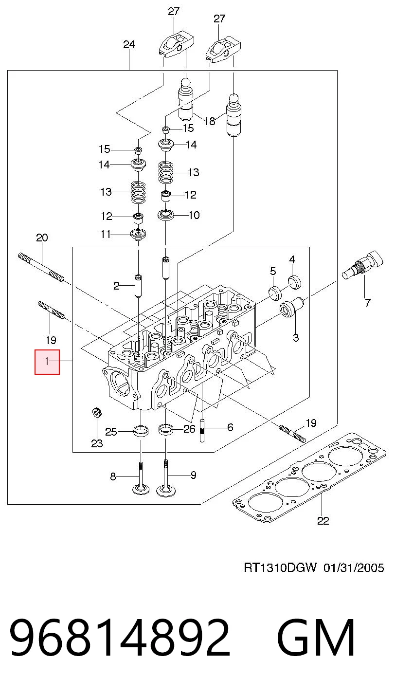 96814892 Peugeot/Citroen Головка блока цилиндров