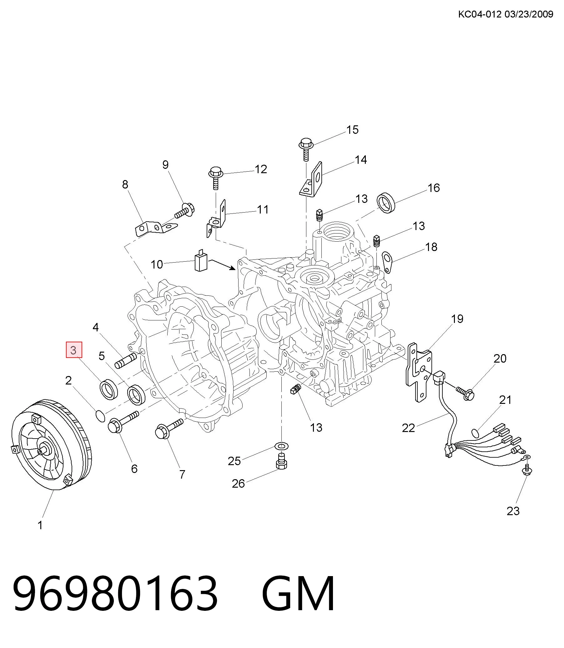Купить 96980163 Opel Правый сальник полуоси