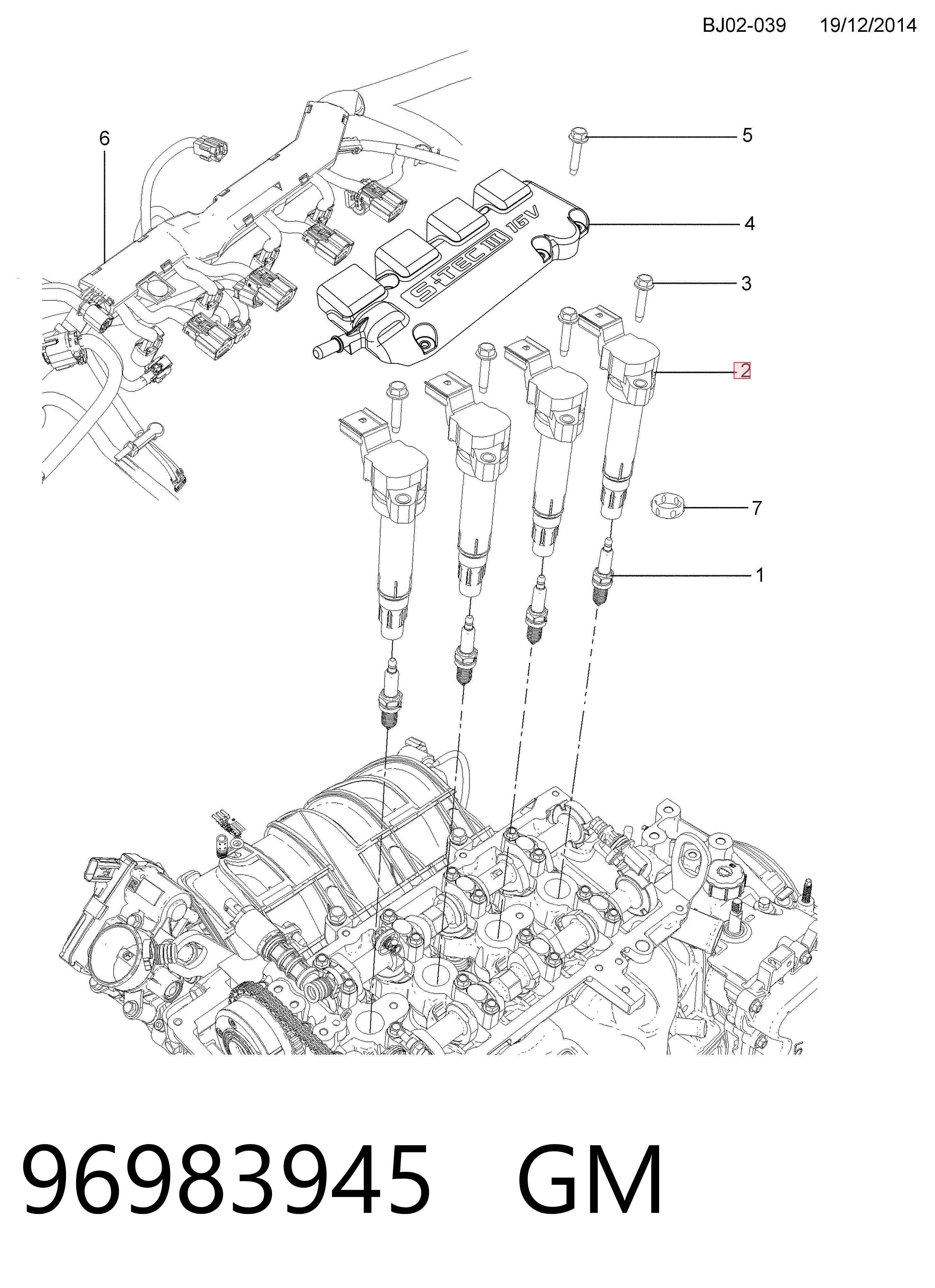 Катушка Opel 96983945
