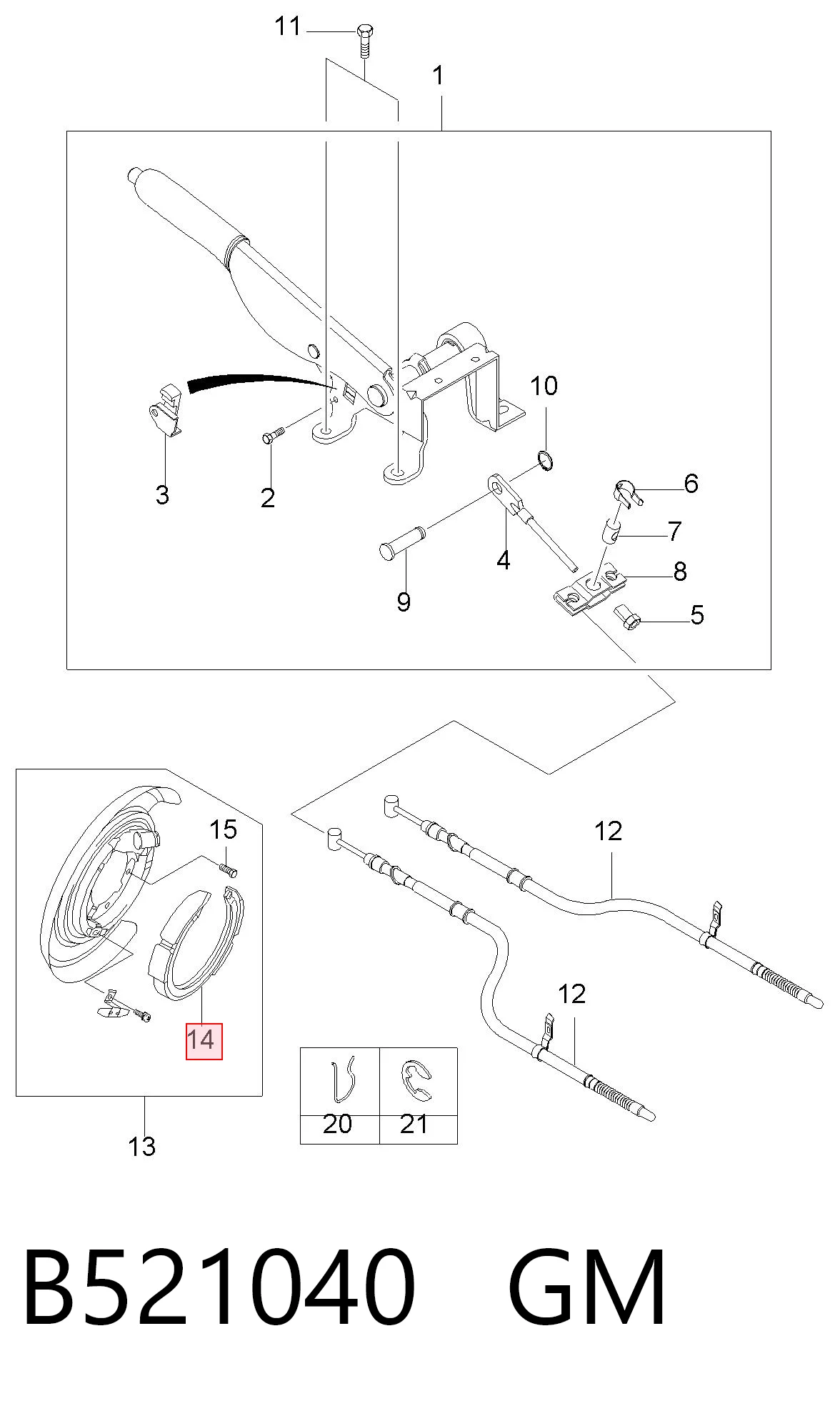 Тормозные колодки стояночного тормоза Opel 96298282 цена, от 26.82 USD