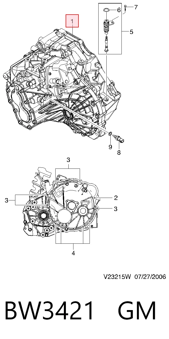 Коробка переключения передач Opel BW3421 цена, от 169.11 USD