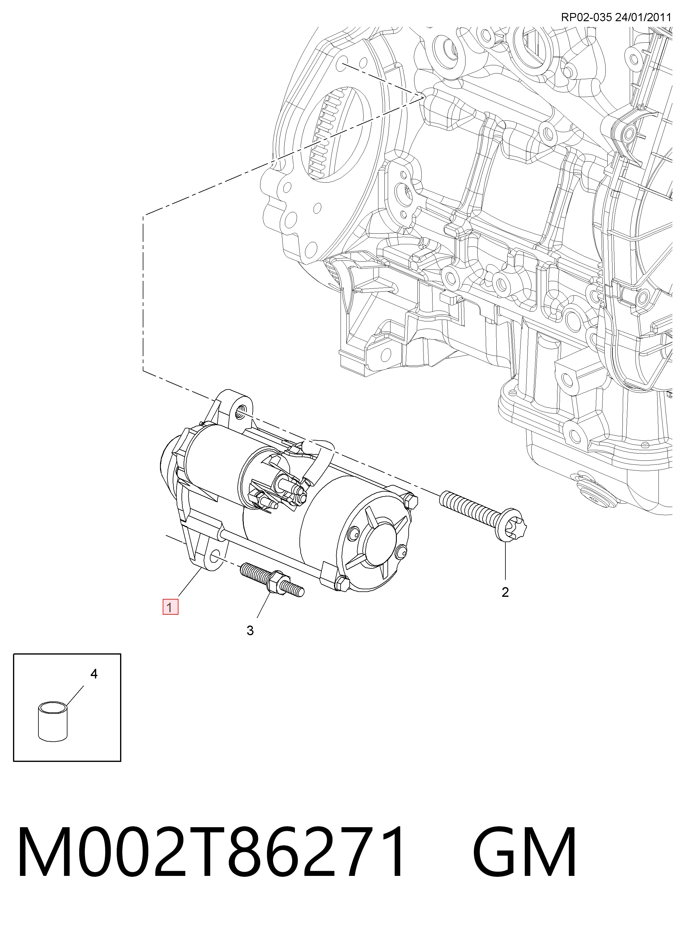  Стартер Opel Mokka 1