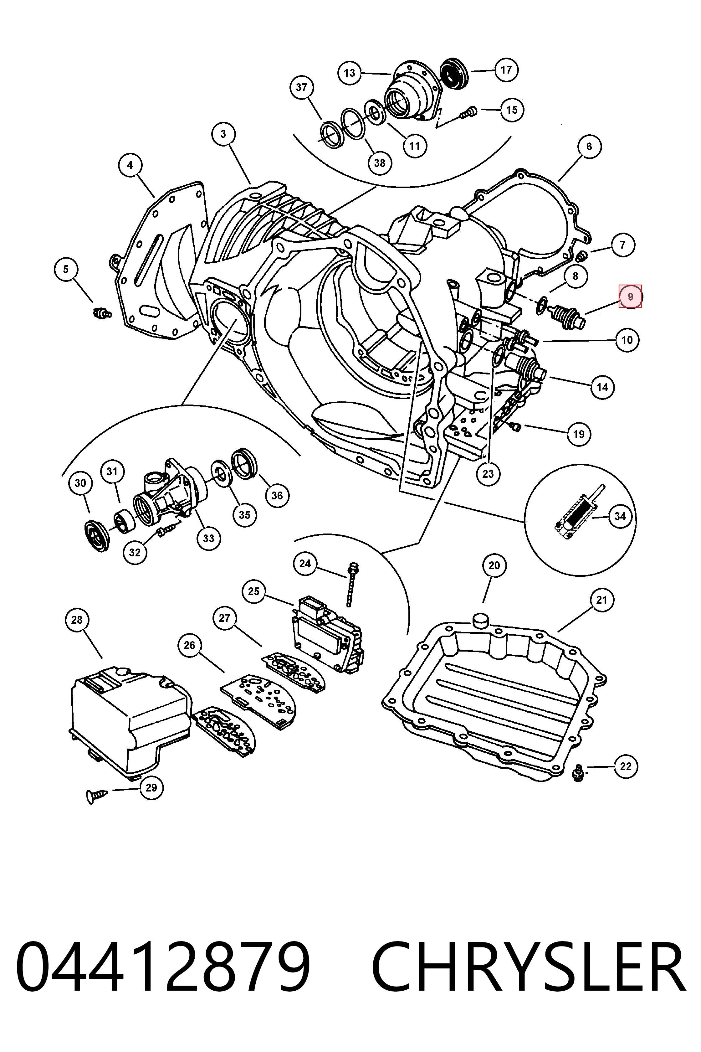 04412879 Chrysler Датчик скорости спидометра