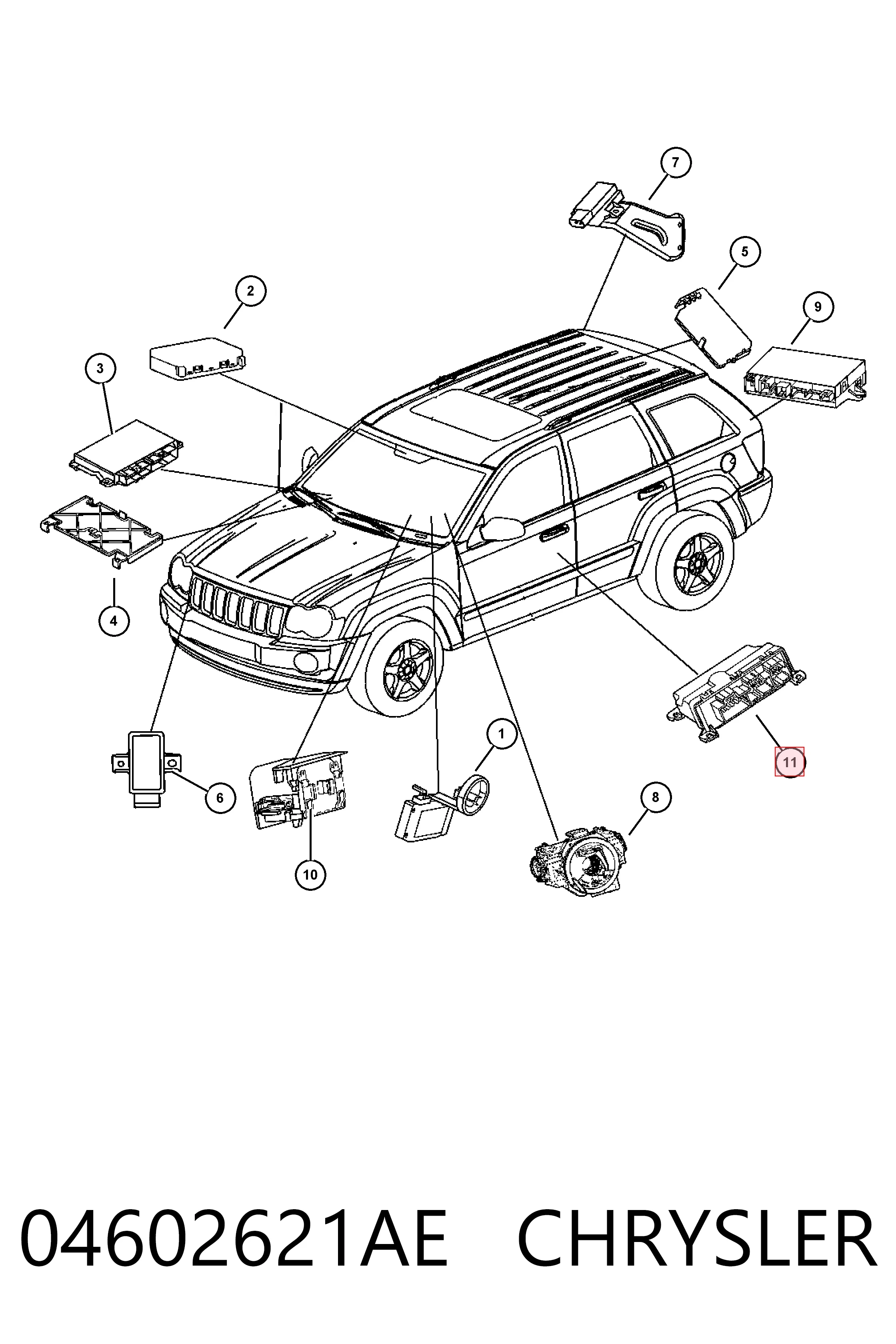 Блок комфорта передней двери Fiat/Alfa/Lancia K04602921AA цена, от 11.63 USD