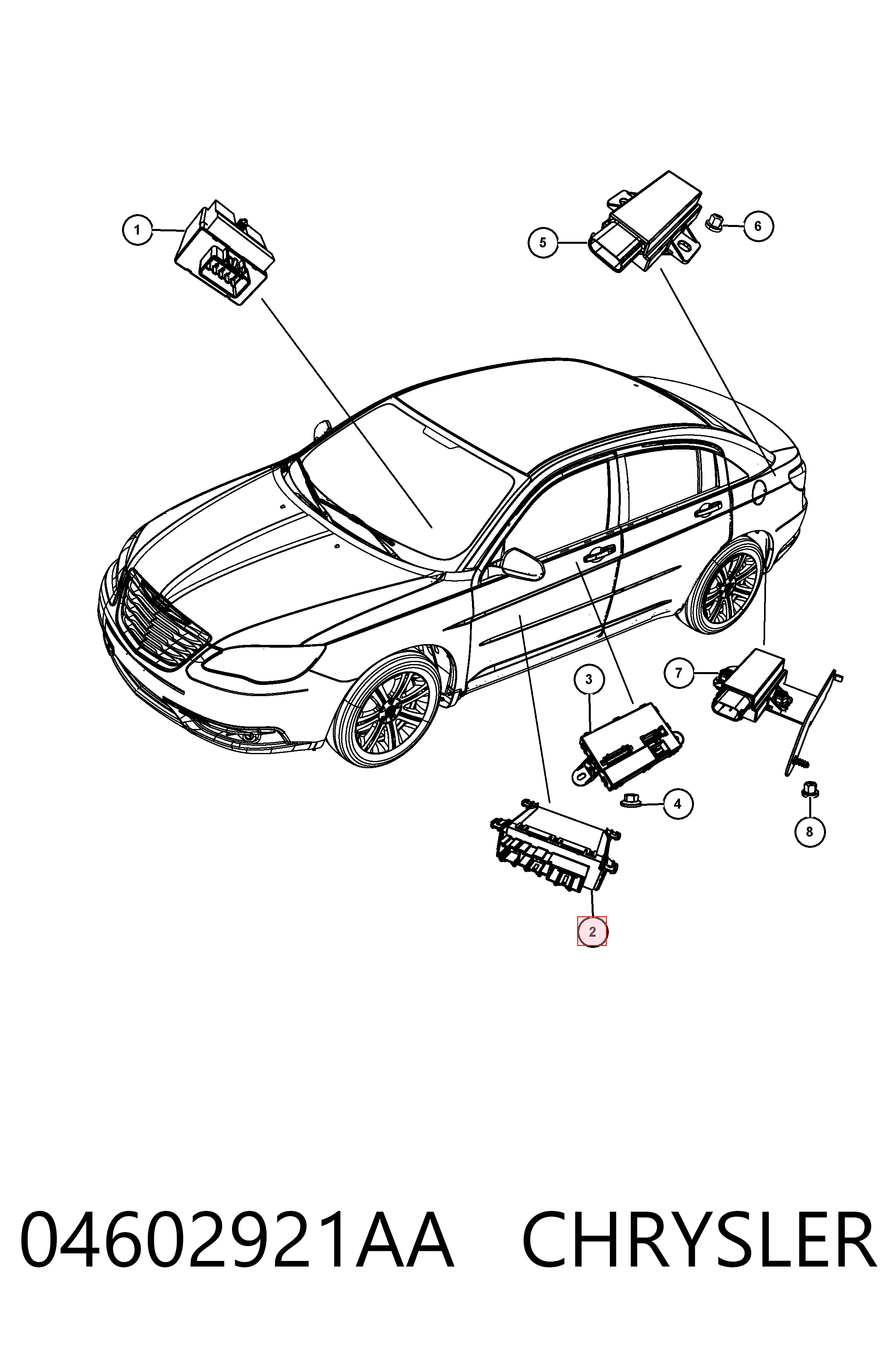 Блок комфорта передней двери Fiat/Alfa/Lancia K04602921AA
