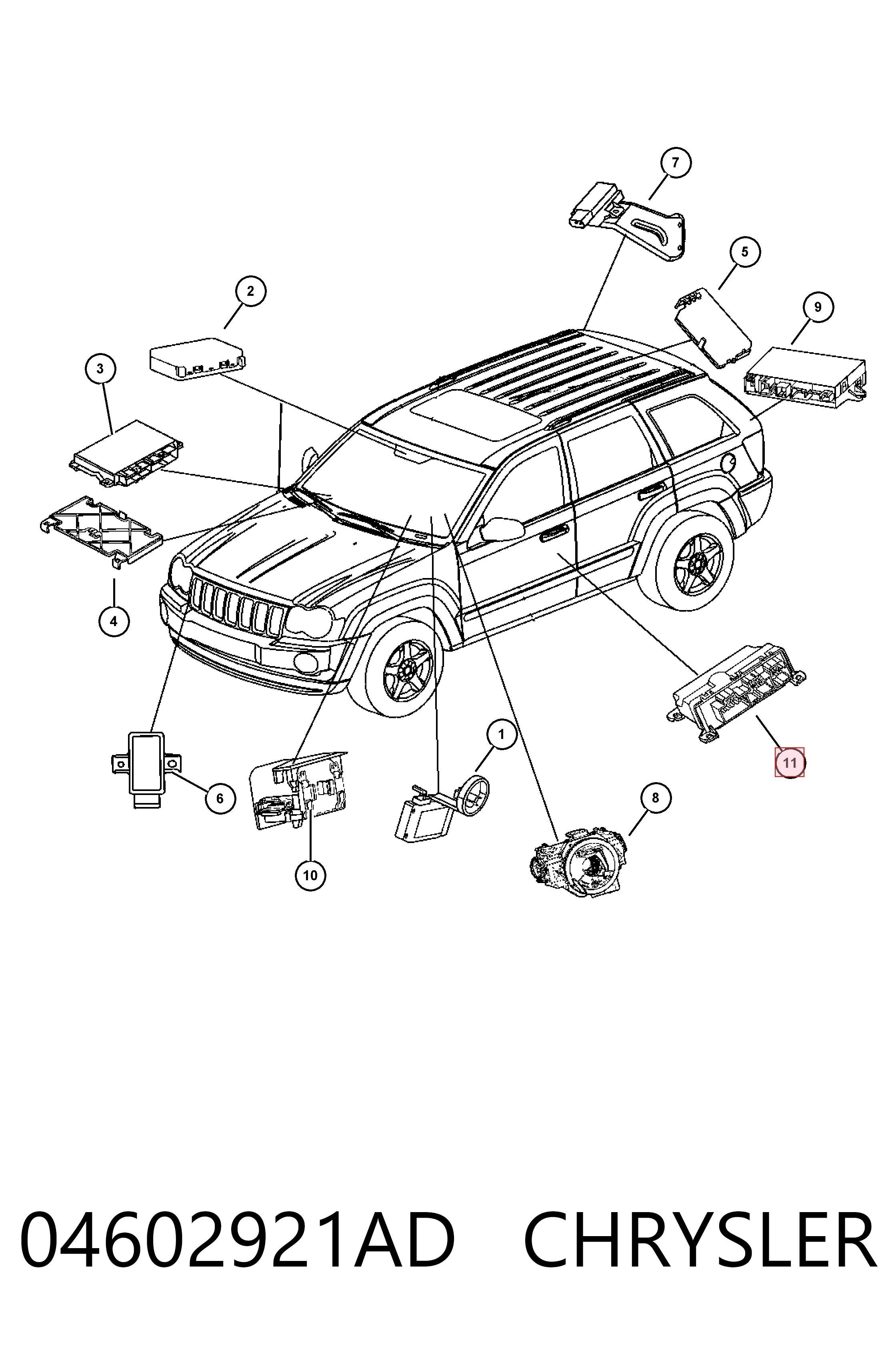 Блок комфорта передней двери K04602921AA Fiat/Alfa/Lancia