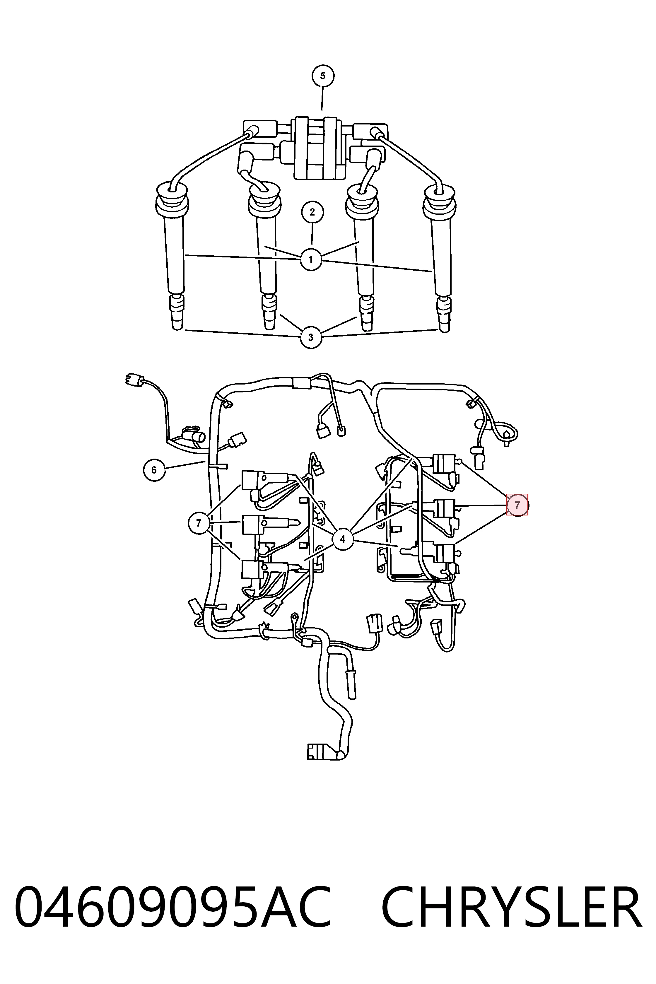 Катушка Fiat/Alfa/Lancia K04609095AC