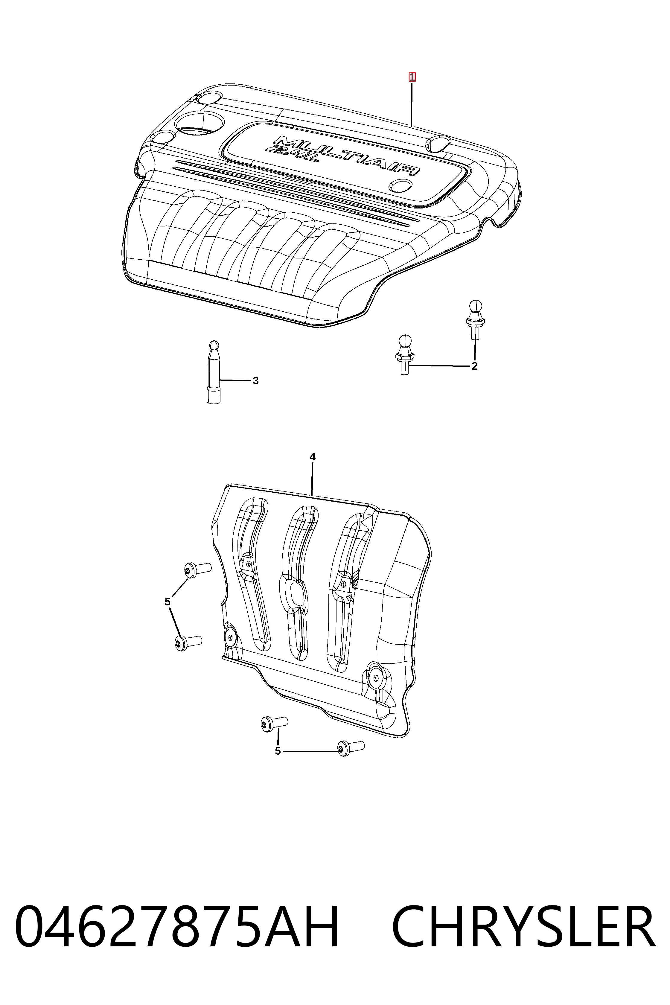 Экран двигателя Fiat/Alfa/Lancia K04627875AH
