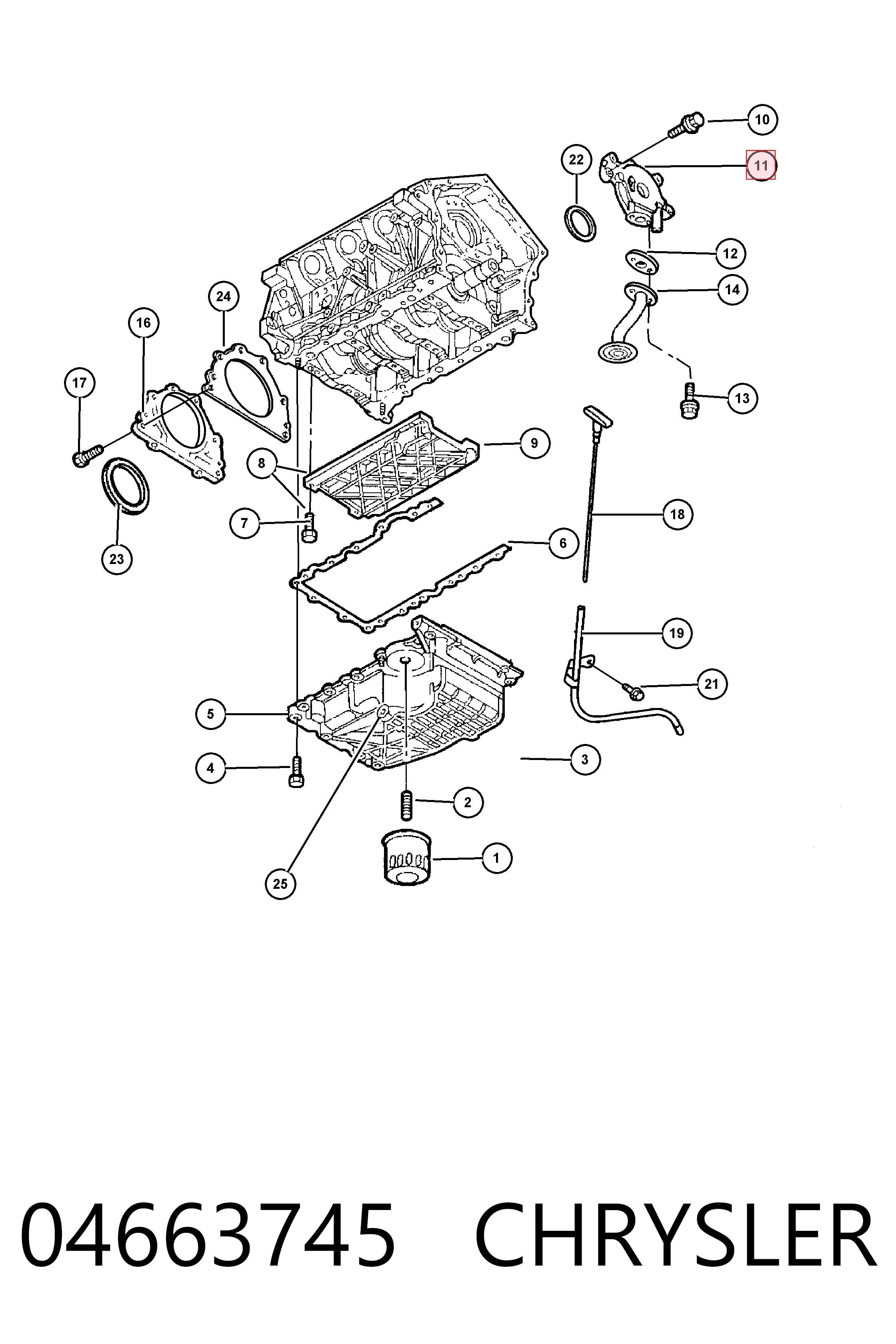 K68206657AB Fiat/Alfa/Lancia Масляный насос двигателя