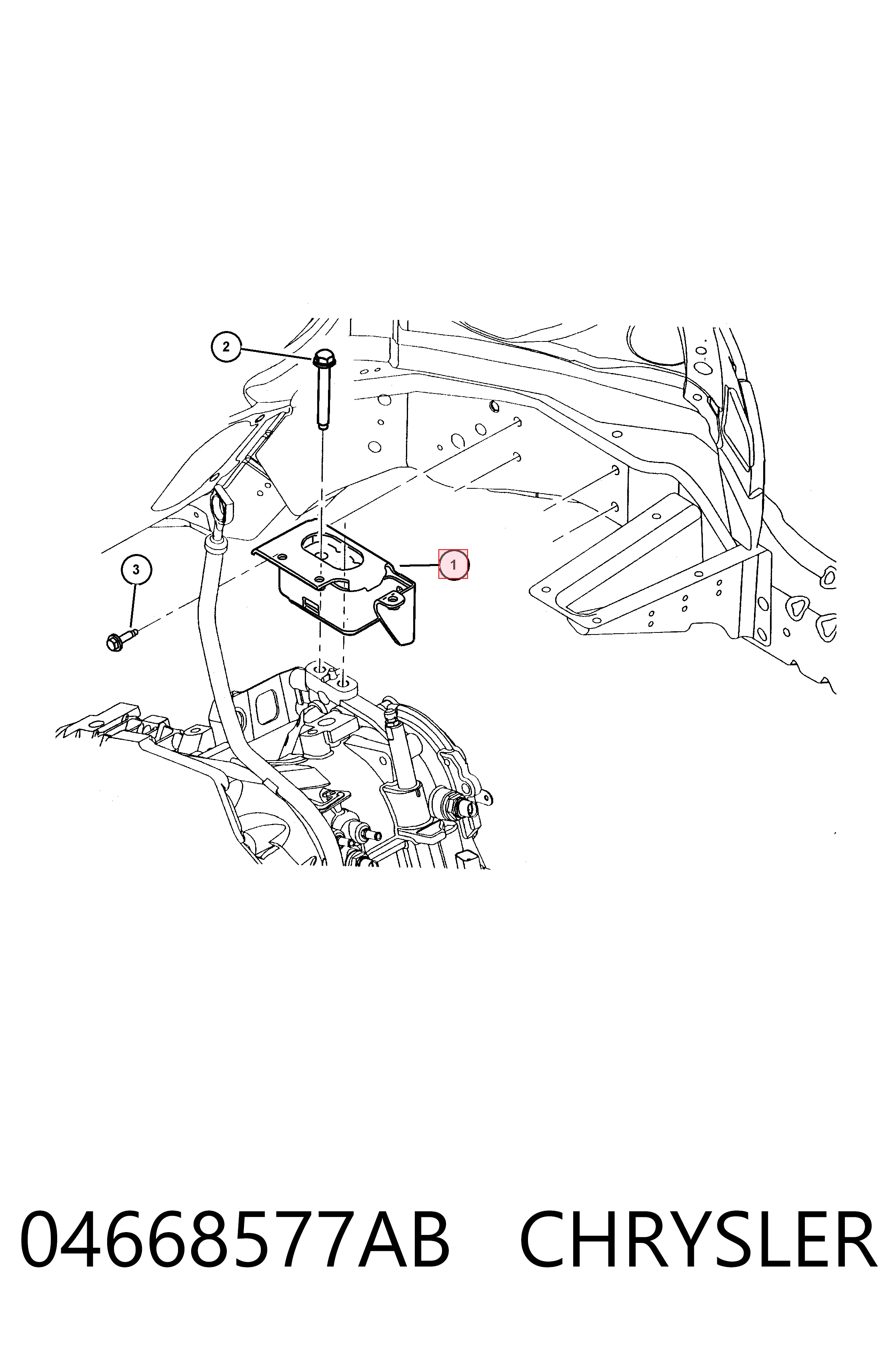 04668577AB Chrysler Подушка передней опоры двигателя