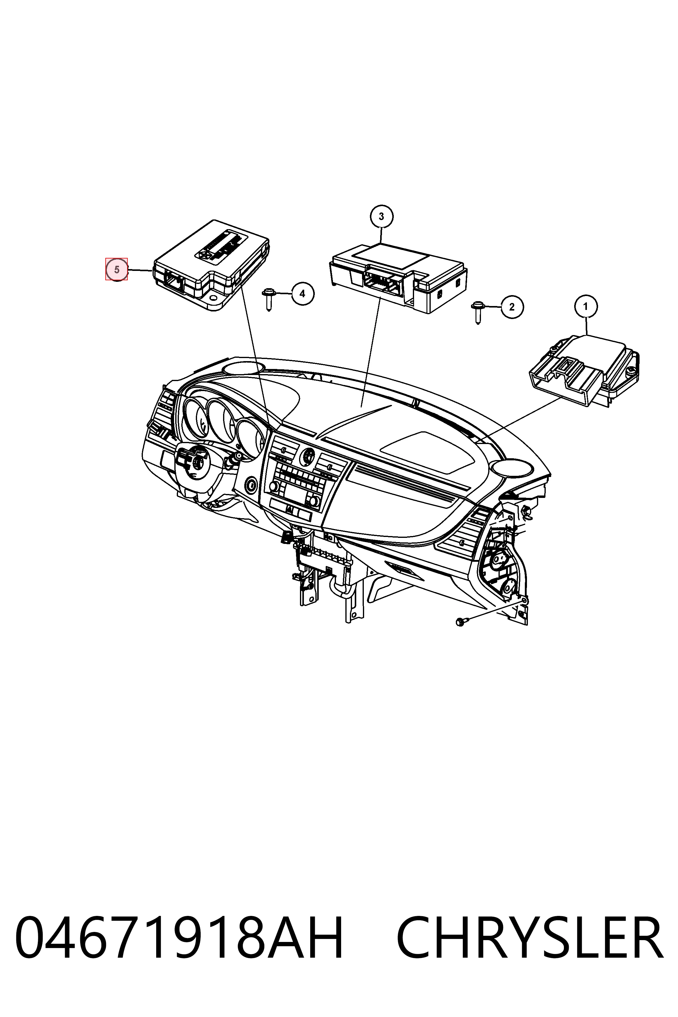 K04671918AH Fiat/Alfa/Lancia Блок управления навигацией