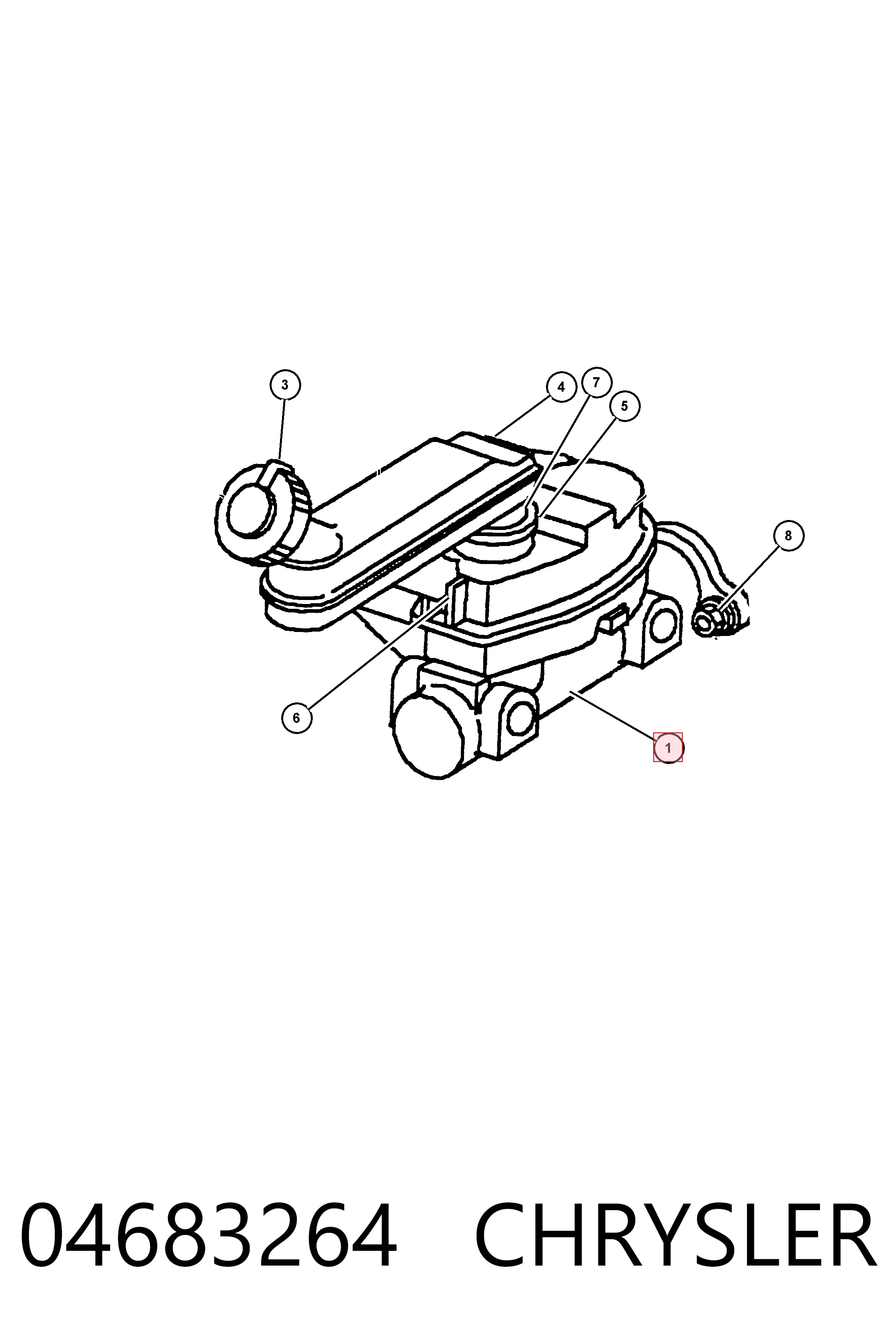 04683264 Chrysler Цилиндр тормозной, главный