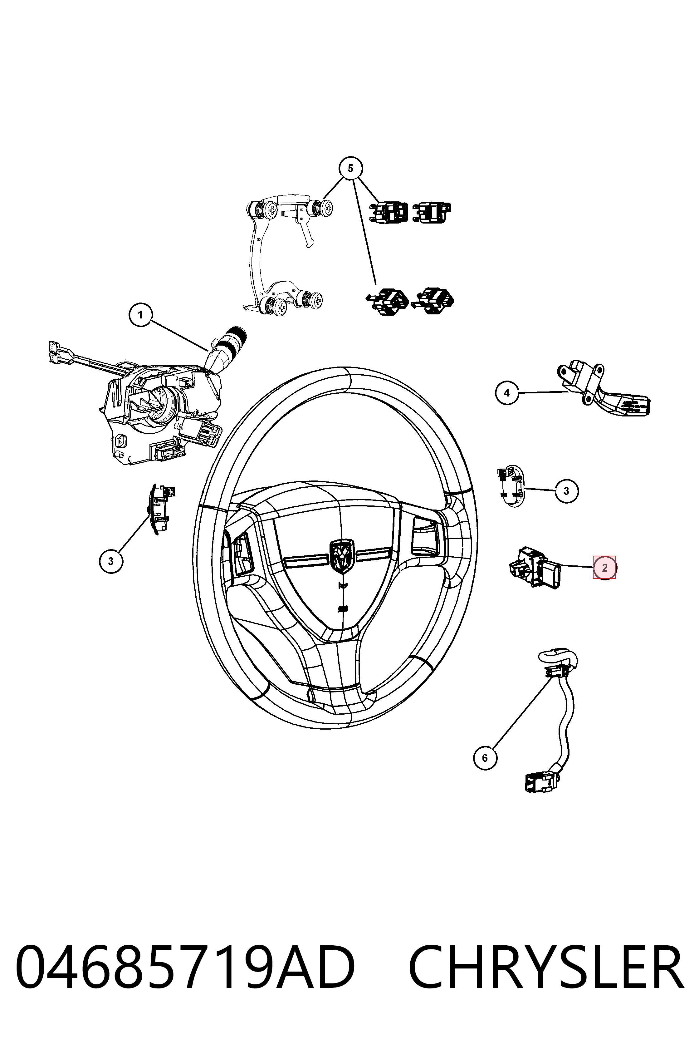 K04685719AI Fiat/Alfa/Lancia Контакты замка зажигания
