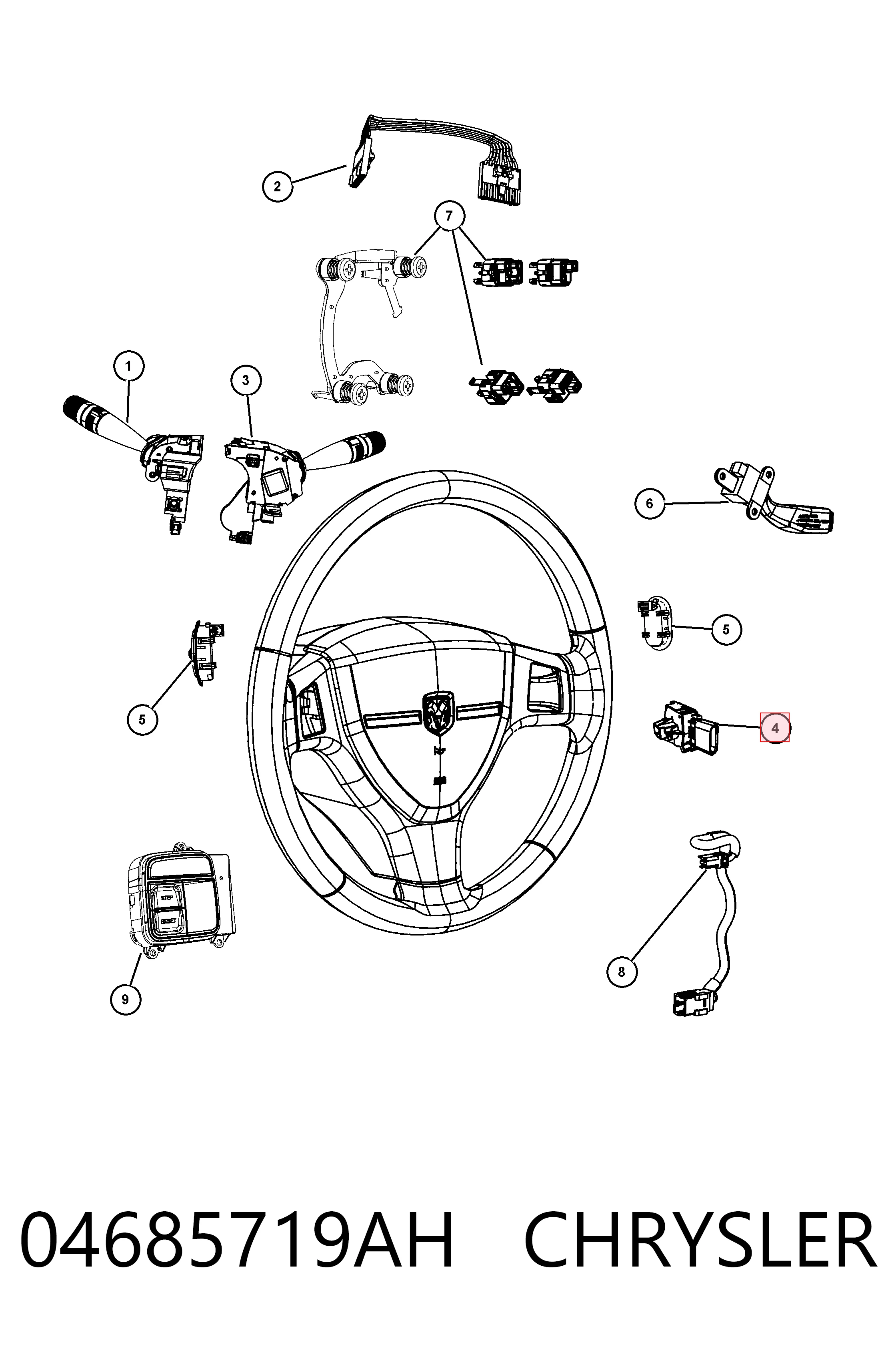 Контактная группа K04685719AI Fiat/Alfa/Lancia