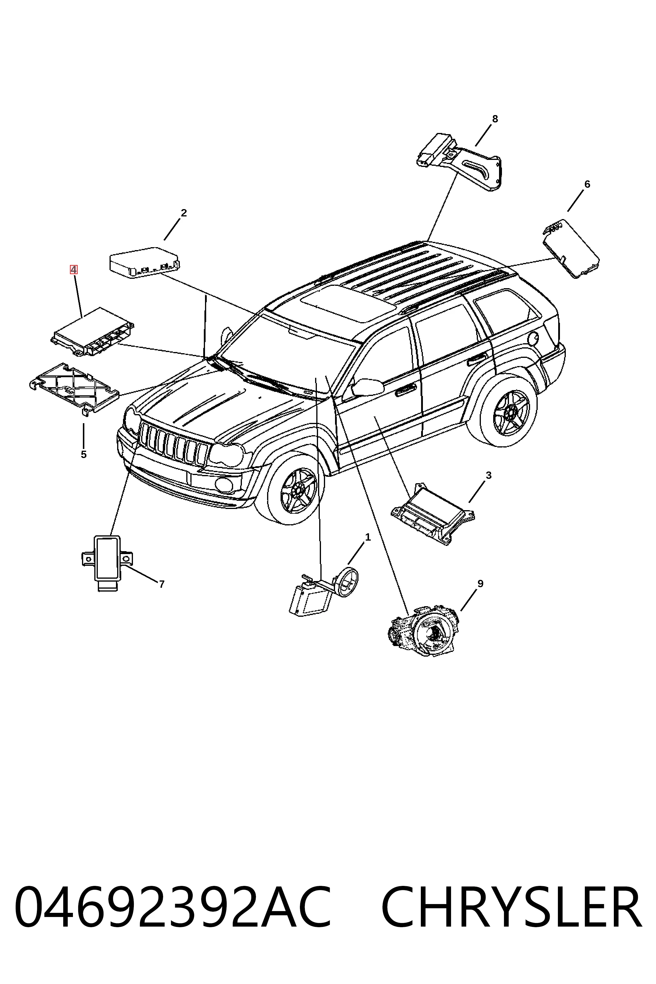 04692392AC Chrysler Модуль АКПП электронный