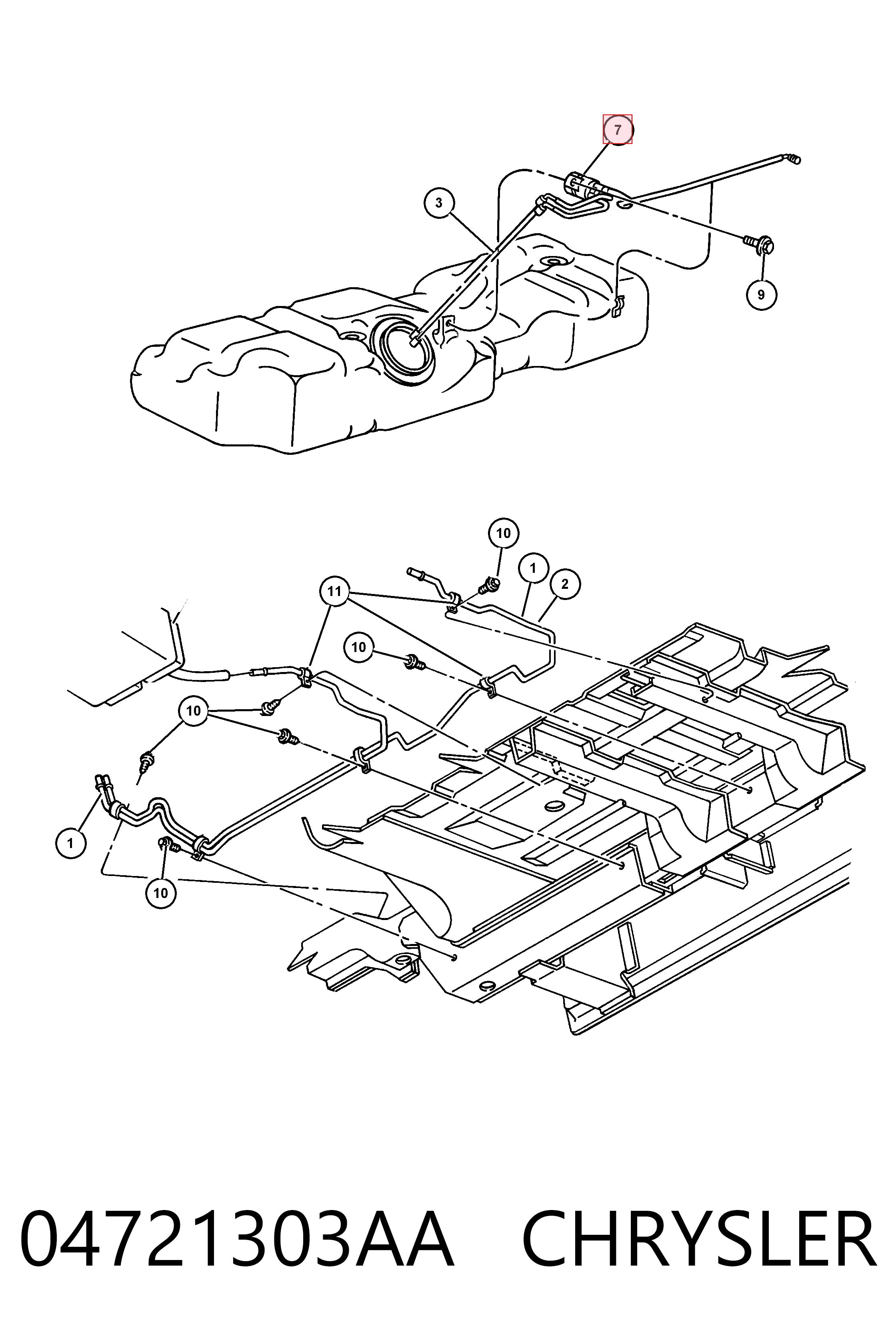 Фильтр топливный CHRYSLER 04721303AA