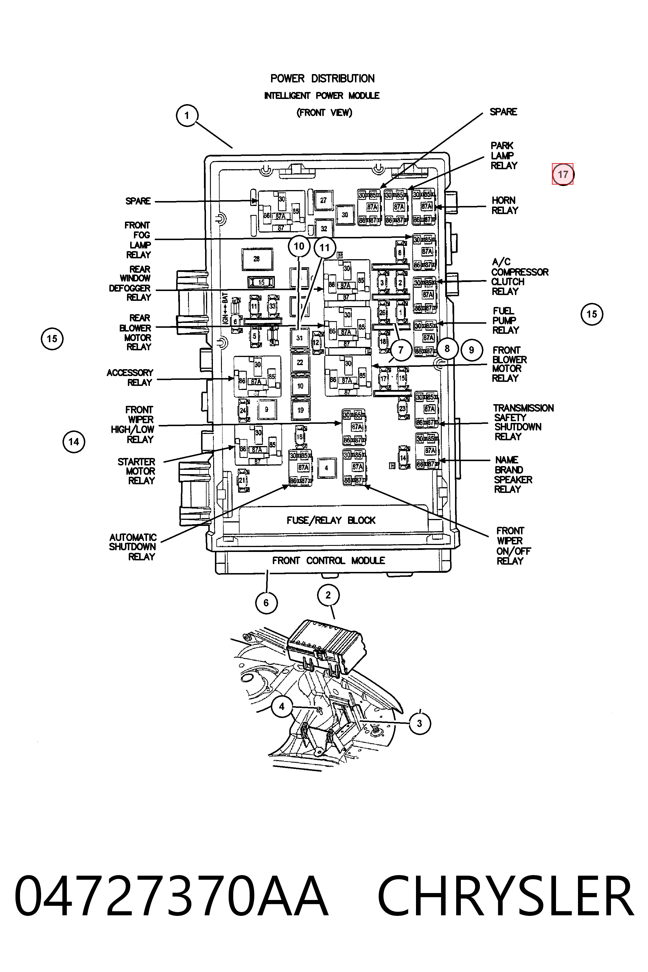 K04848879AB Fiat/Alfa/Lancia Реле фар передних