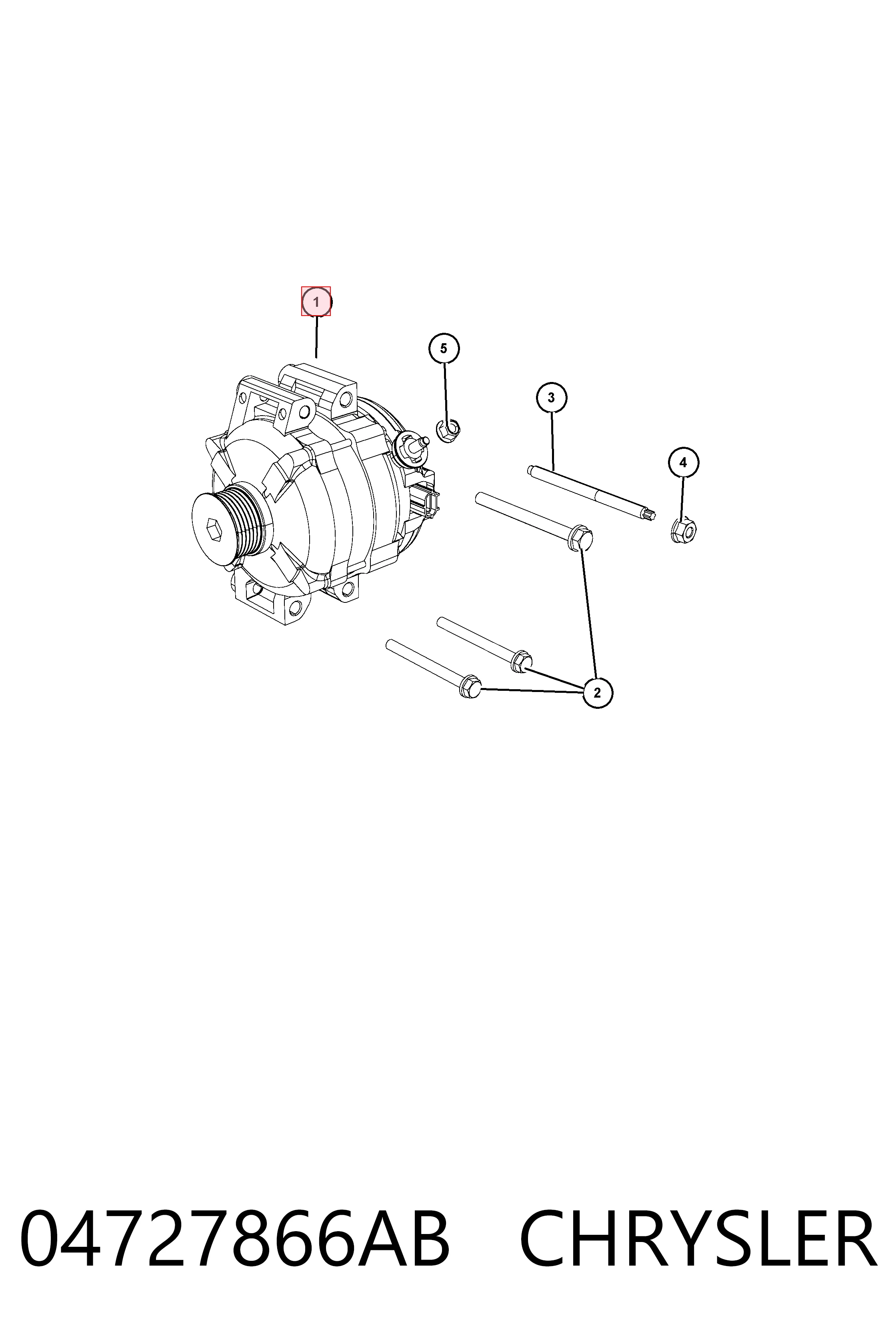 04727866AB Chrysler Генератор автомобильный
