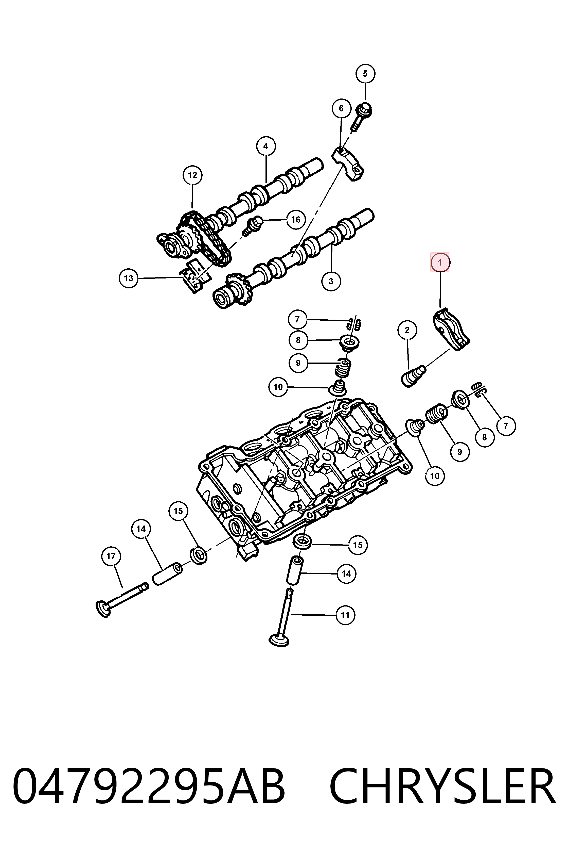 04792295AB Chrysler  Коромысло клапана