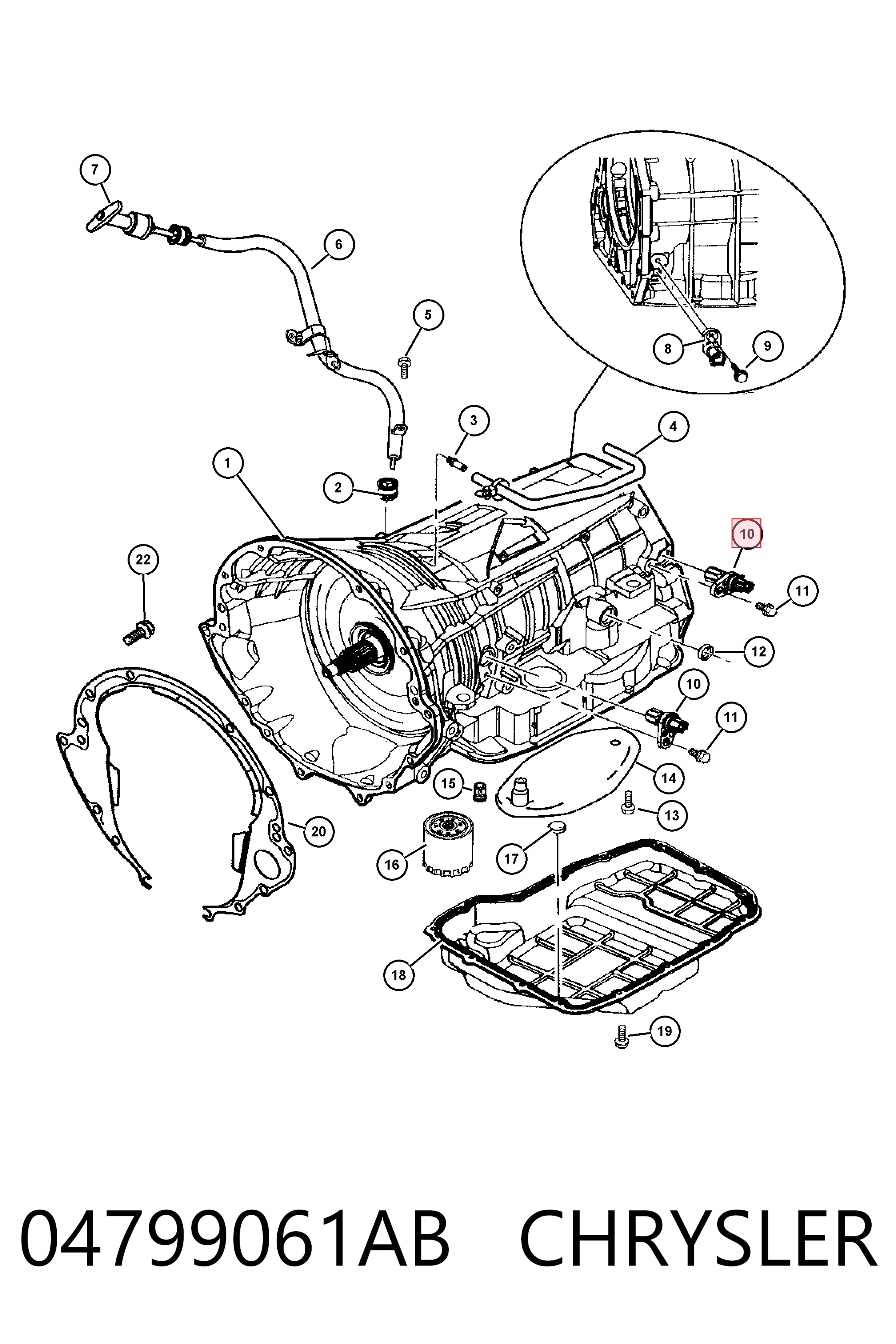 Купить K04799061AB Fiat/Alfa/Lancia Датчик скорости вращения вала АКПП