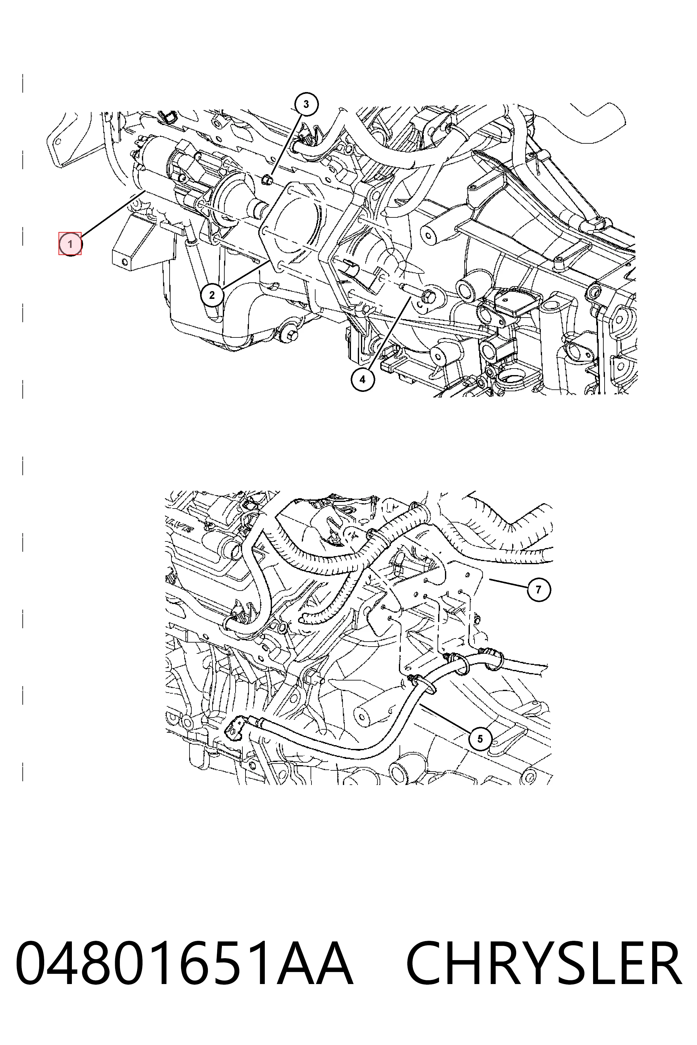 04801651AA Chrysler Стартер автомобиля