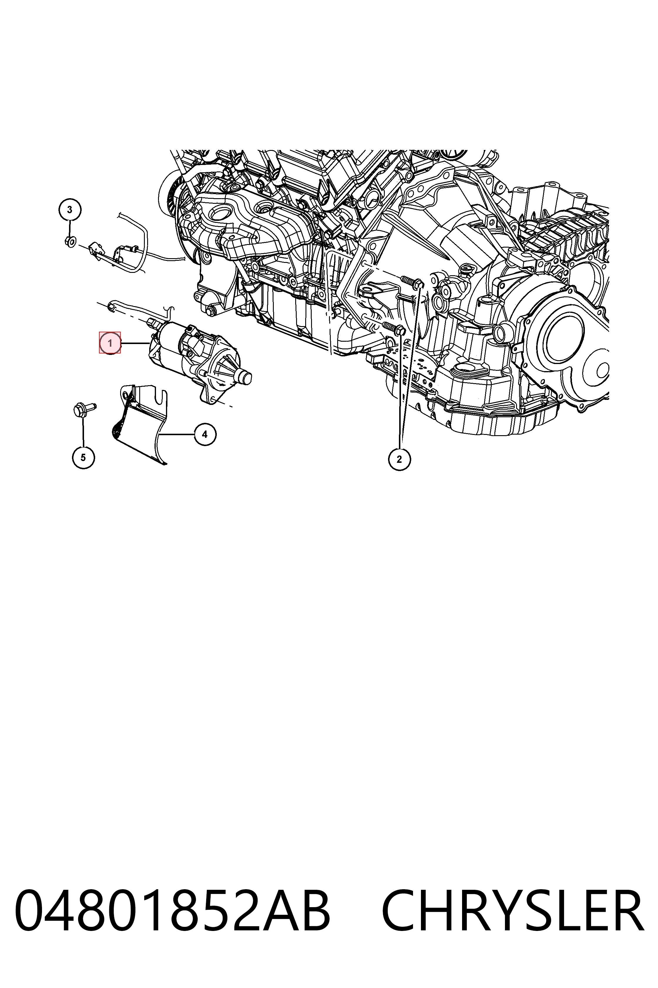 04801852AB Chrysler Стартер автомобиля