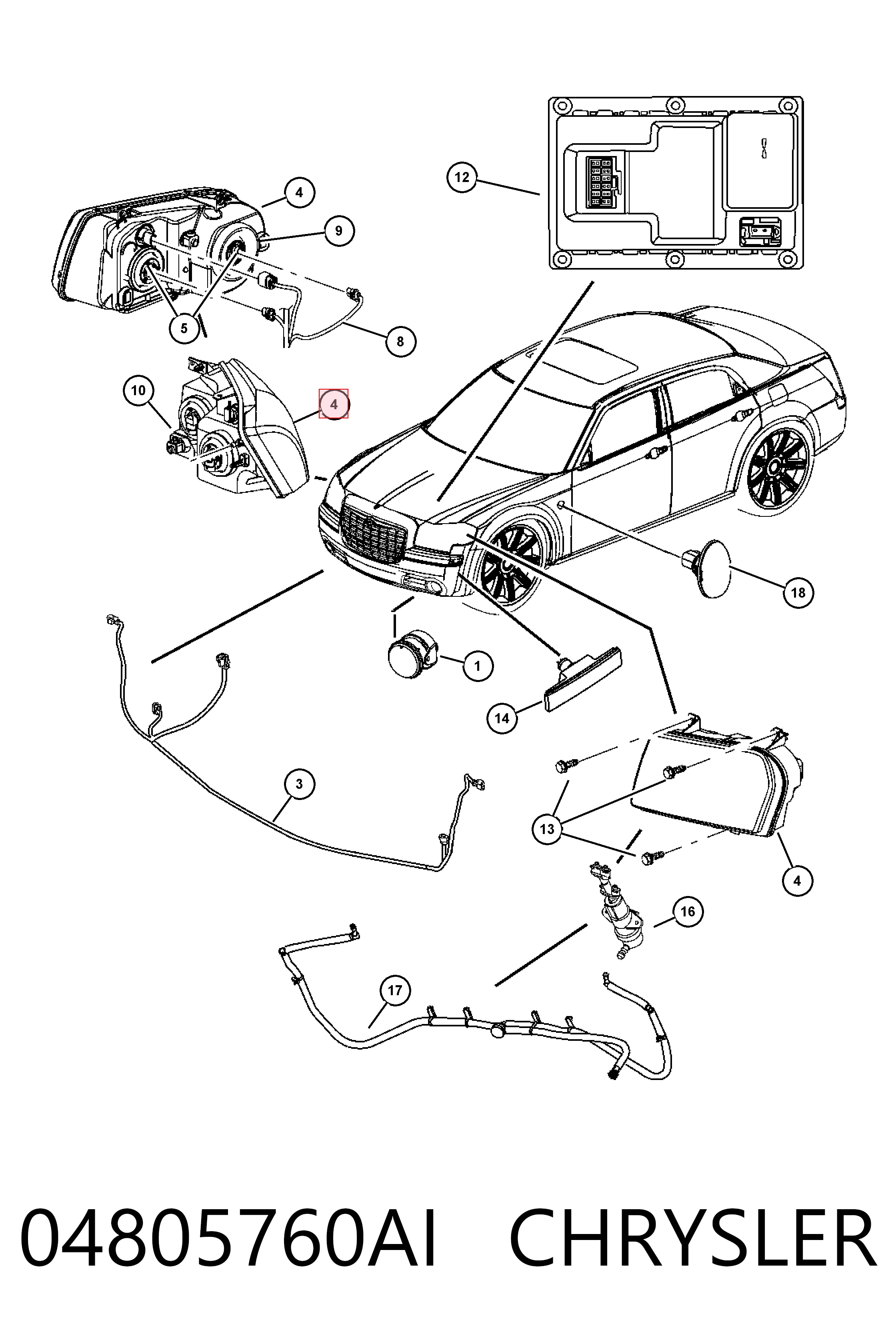 Правая блок фара Fiat/Alfa/Lancia K04805760AH цена, от 126.98 USD