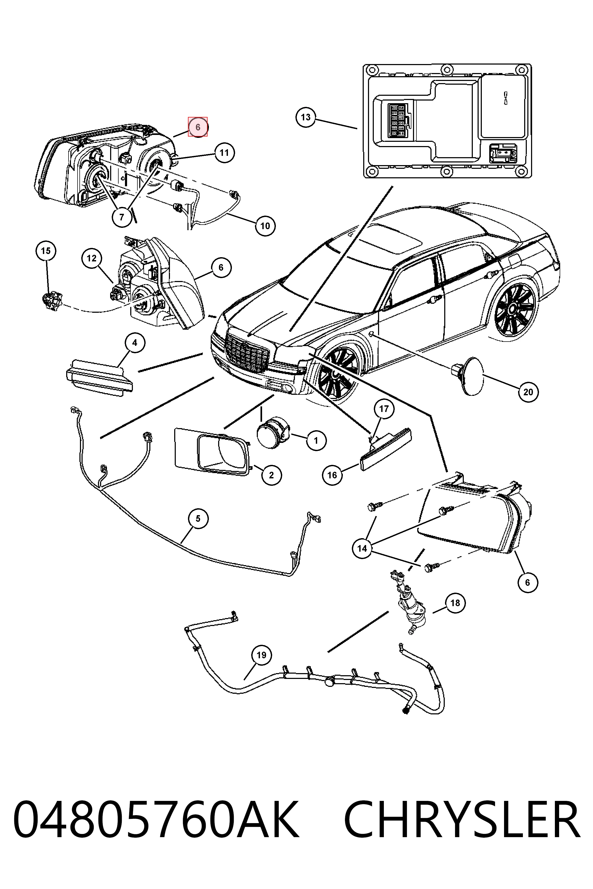 Купить K04805760AH Fiat/Alfa/Lancia Фара основная правая