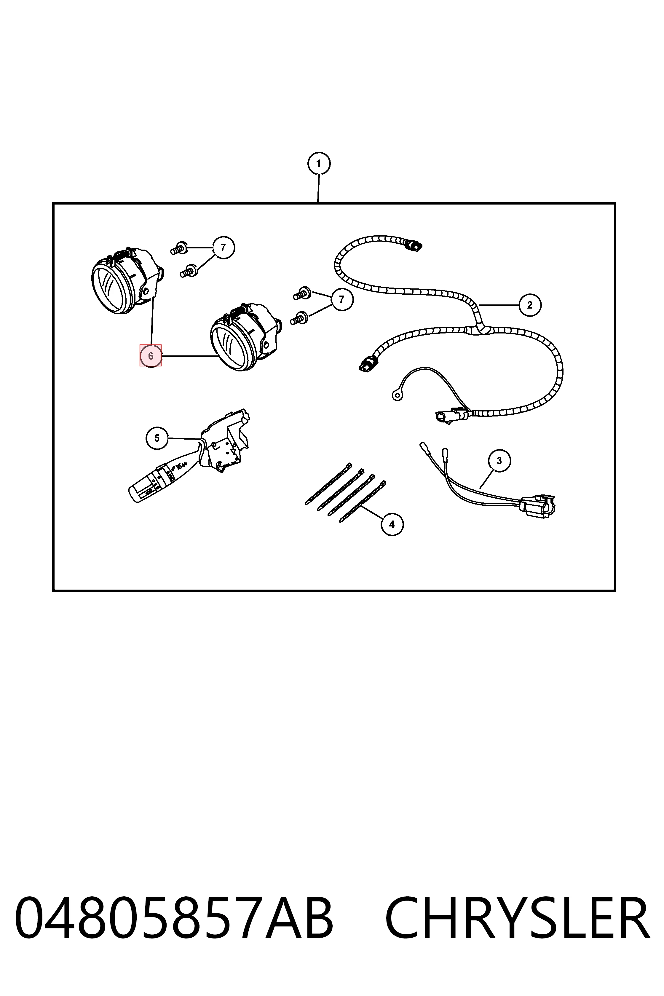 04805857AB Chrysler Противотуманки