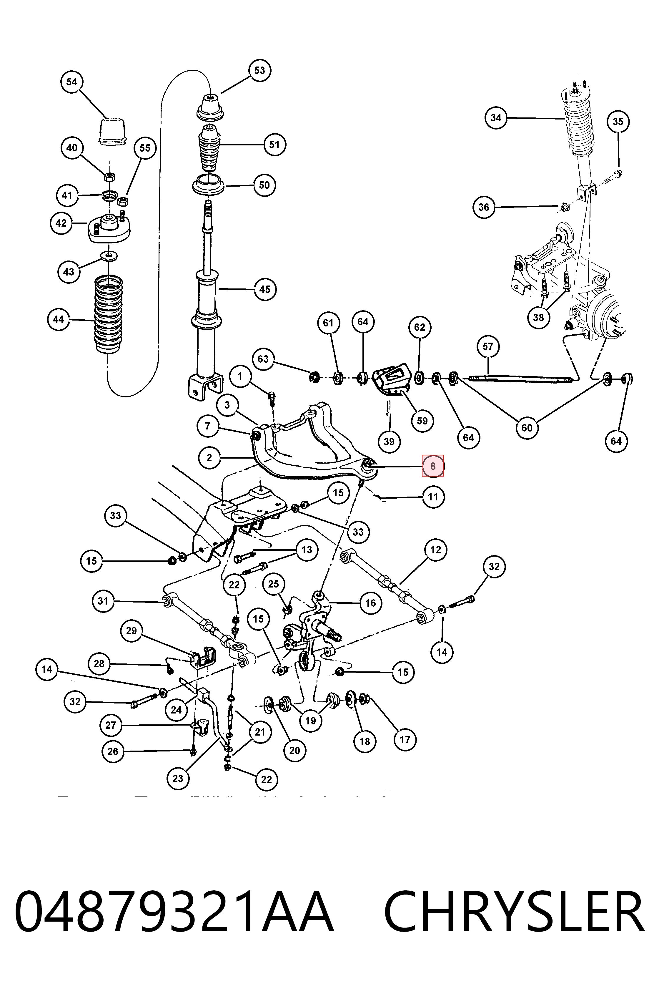 Верхние шаровые Fiat/Alfa/Lancia K04879321AC