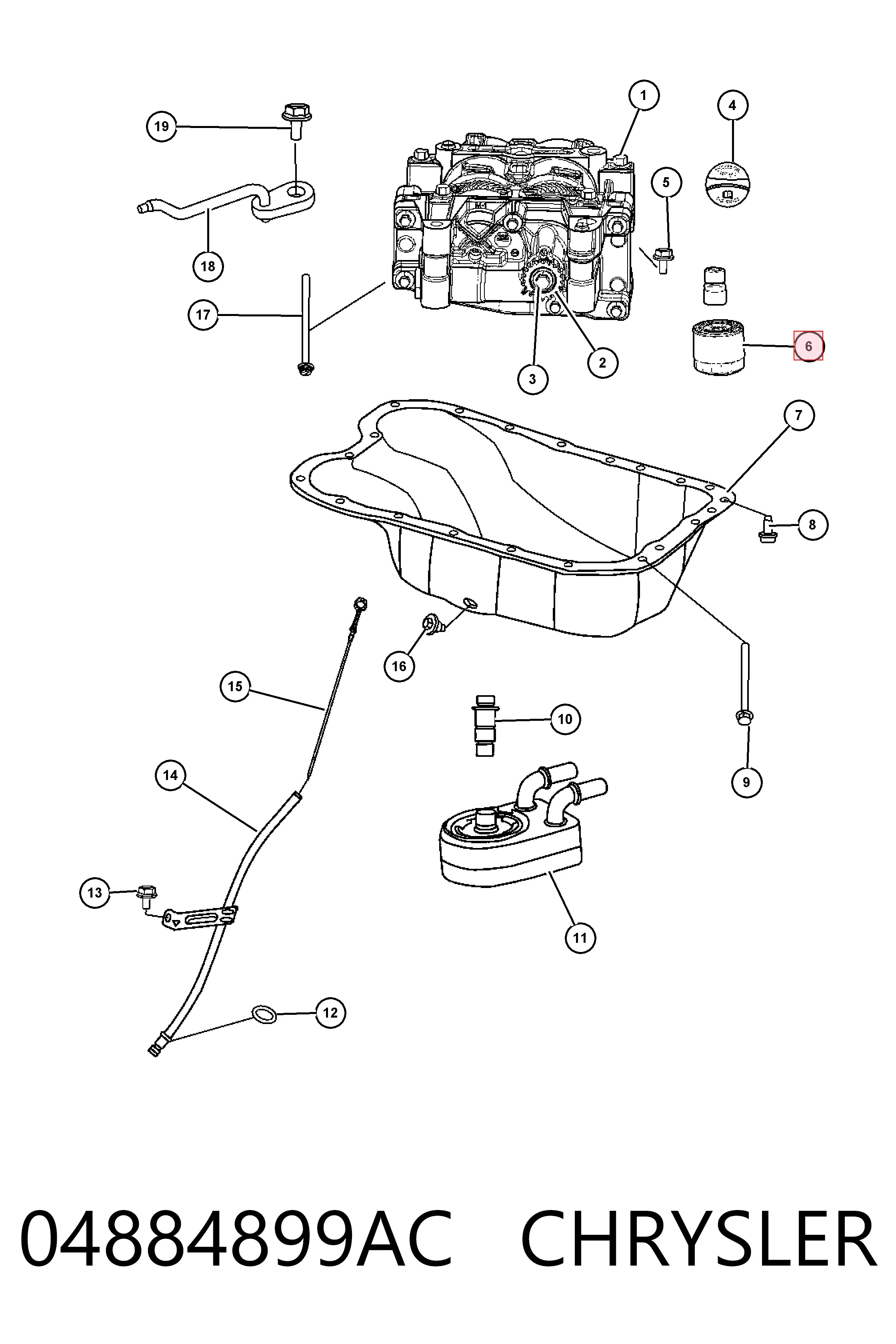 04884899AC Chrysler Масляный фильтр двигателя