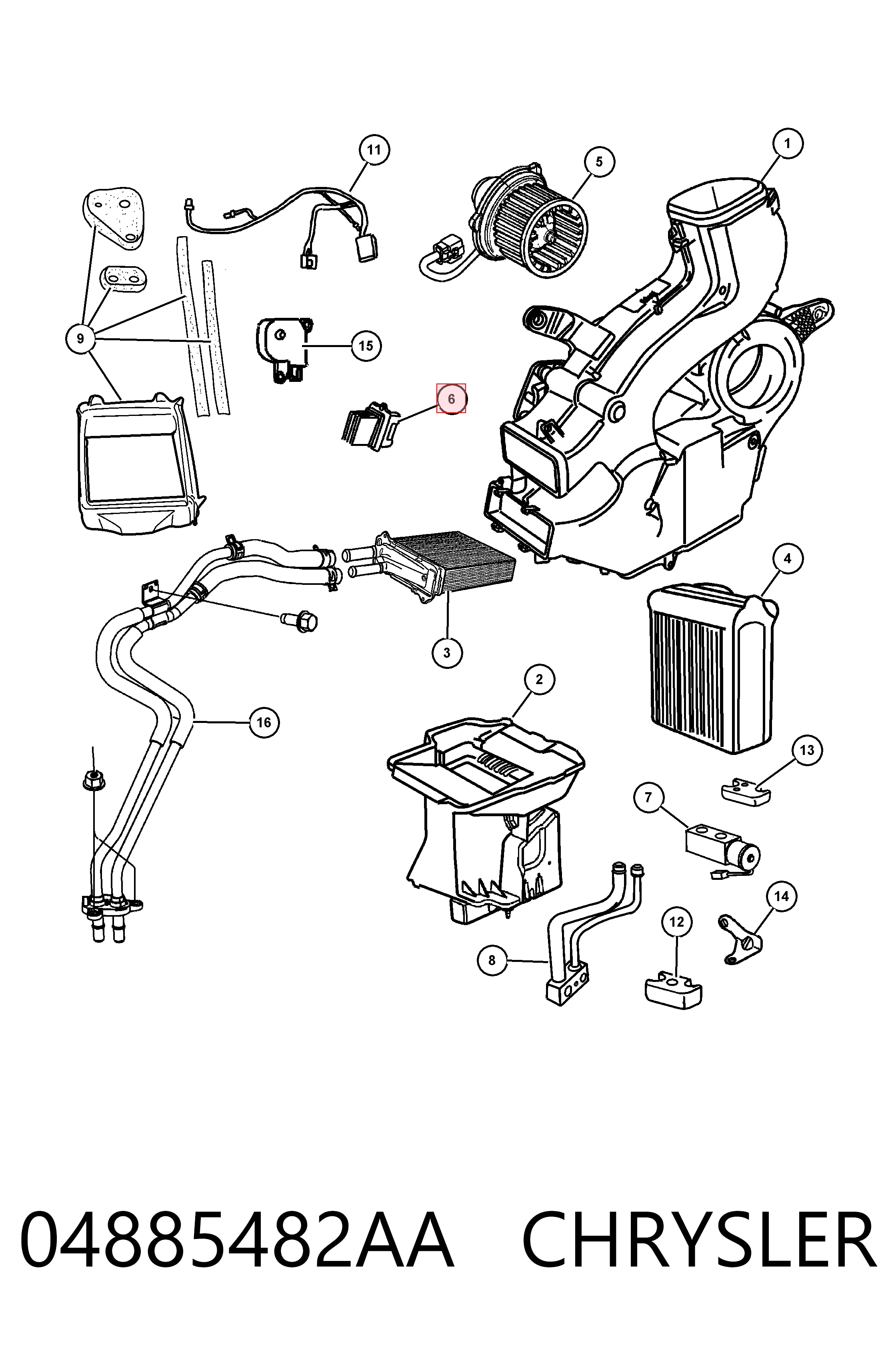04885482AA Chrysler Реле печки