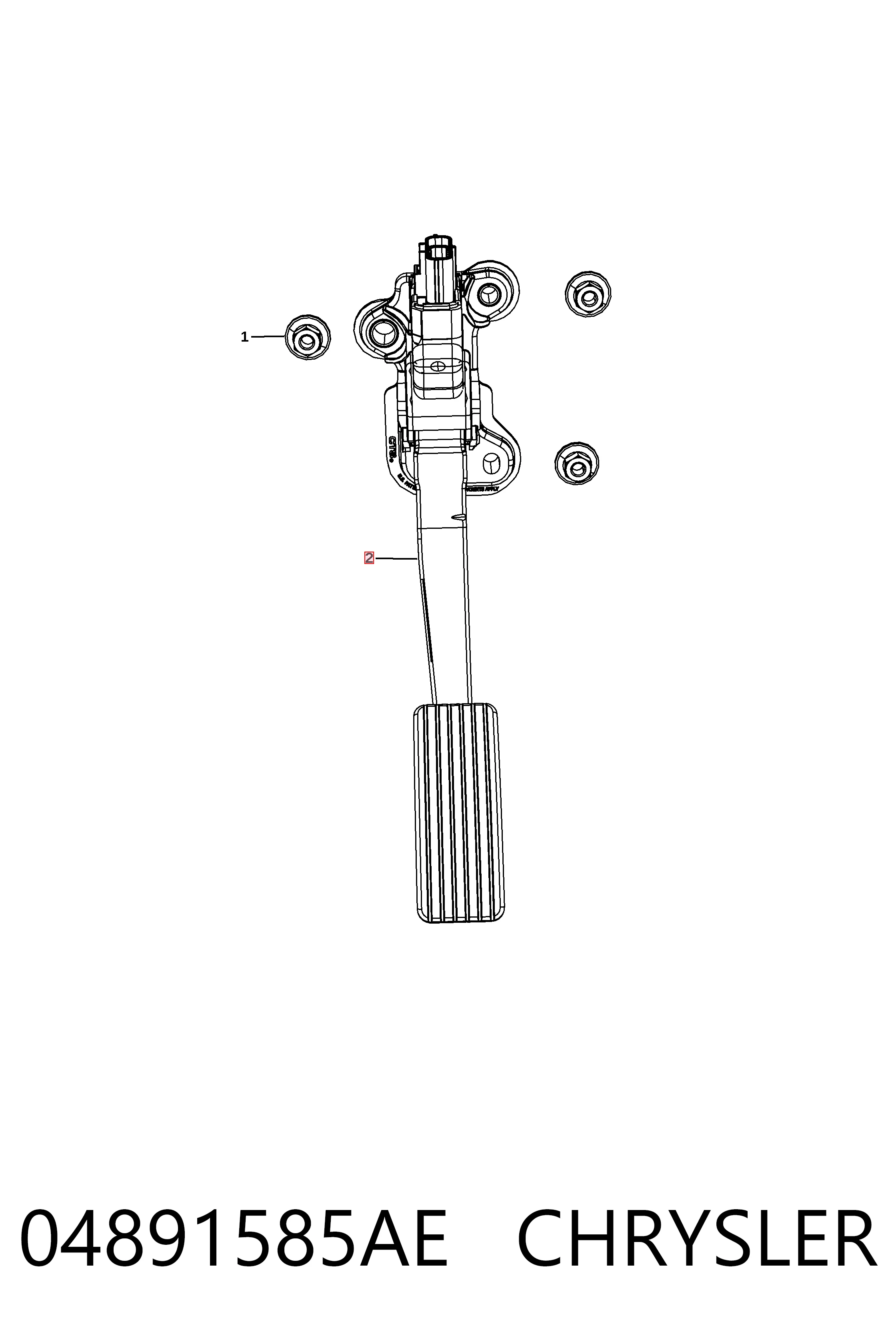 04891585AE Chrysler Педали газа