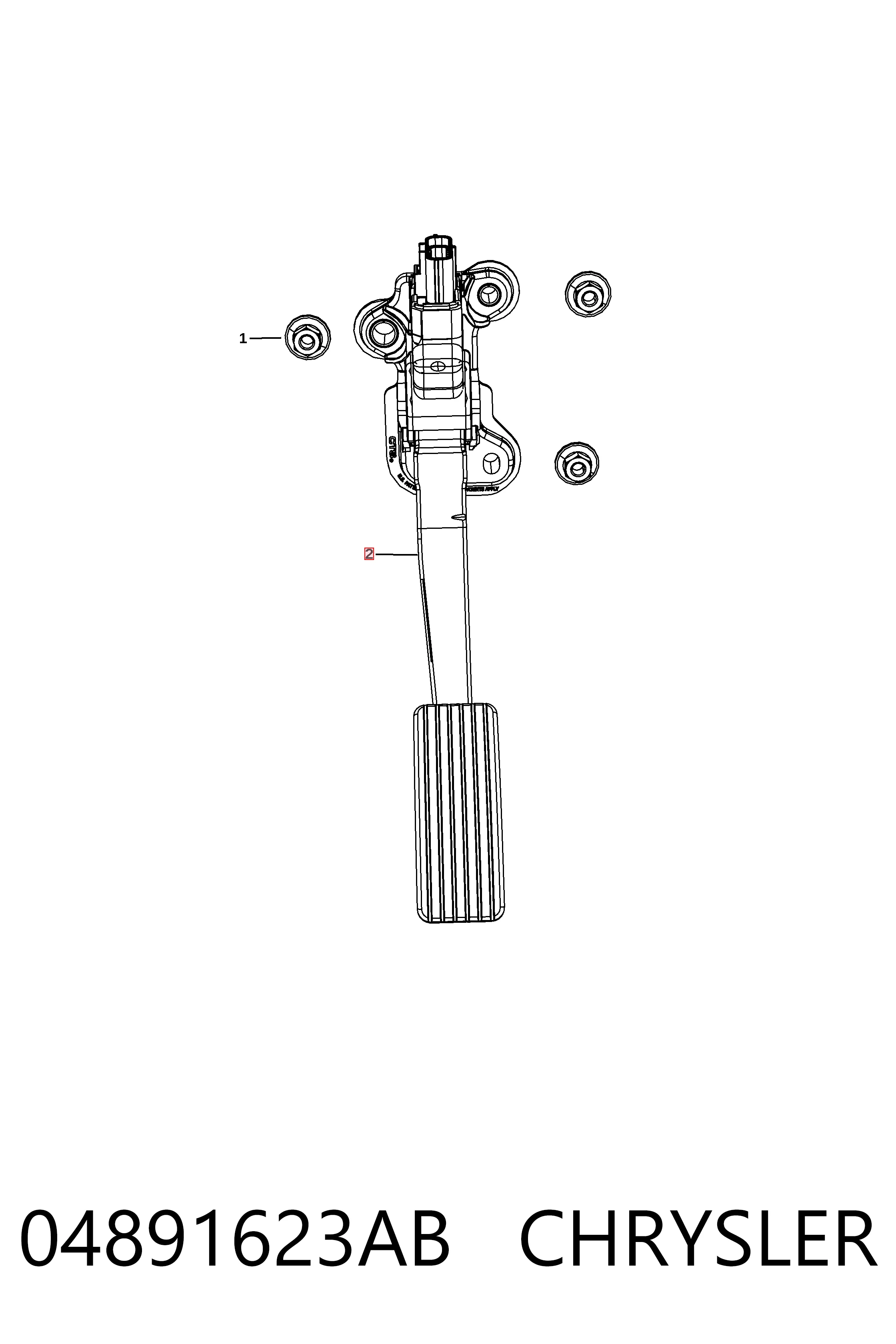 04891623AB Chrysler Педали газа