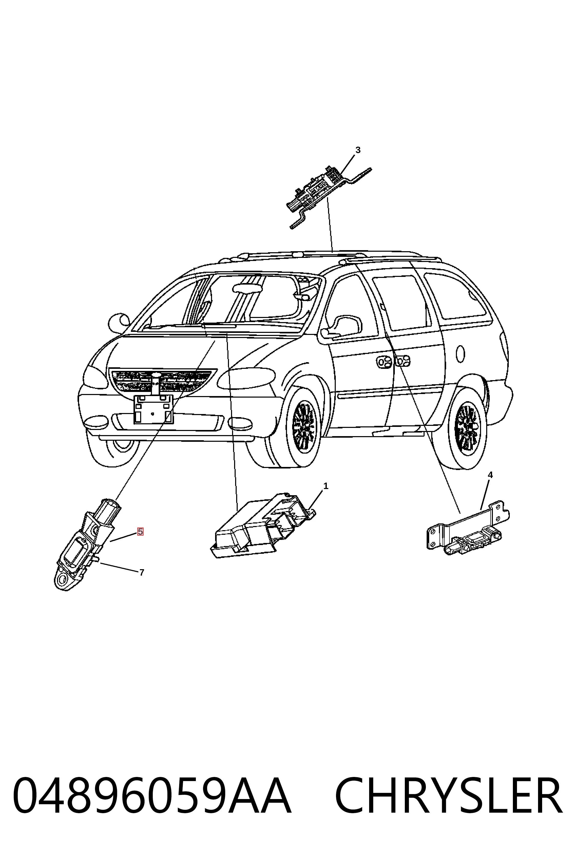 Датчик Эйрбэг передний Fiat/Alfa/Lancia K04896059AB цена, от 12.67 USD