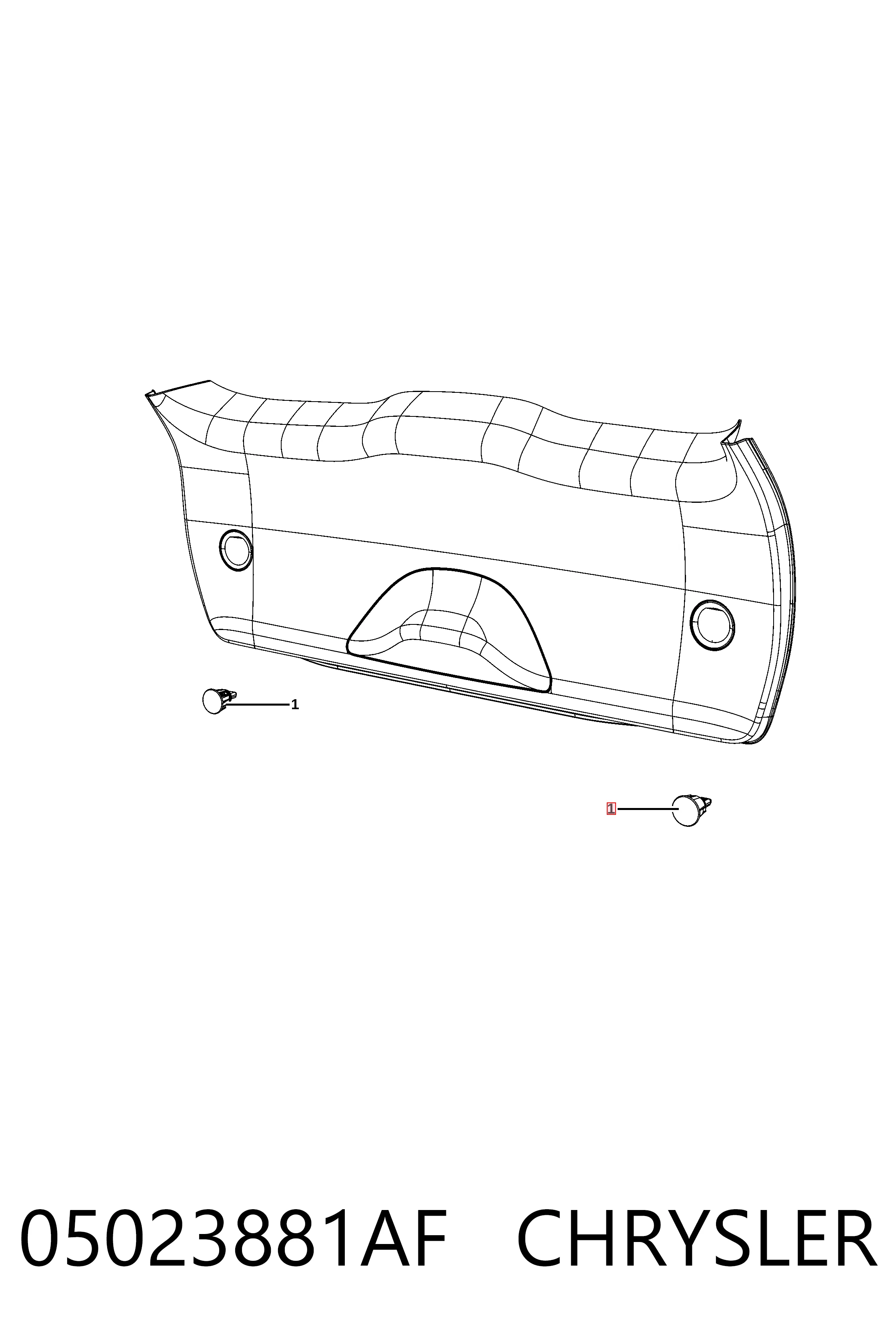 Плафон подсветки багажного отсека Fiat/Alfa/Lancia K05023881AD цена, от 16.15 USD