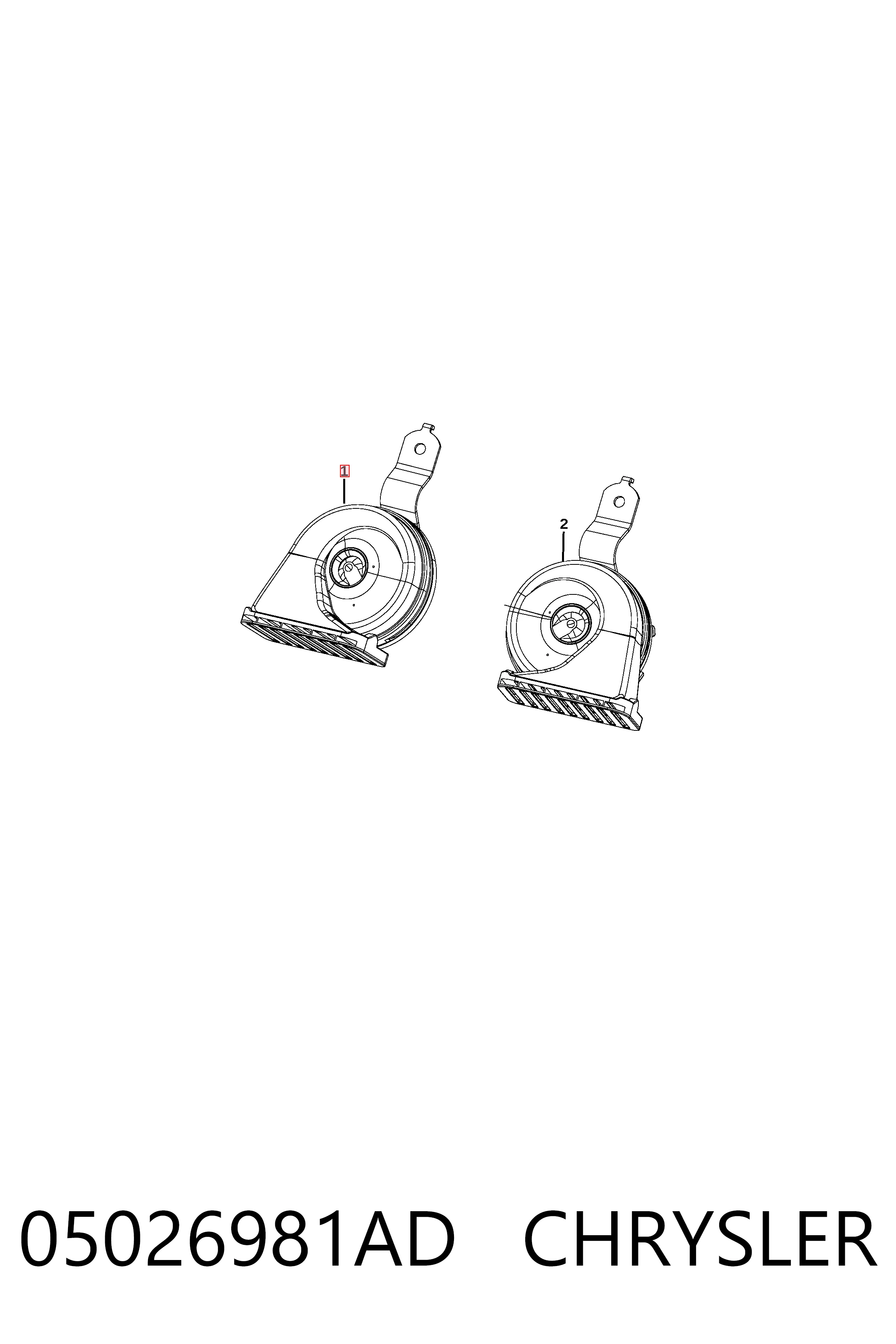 K68210688AA Fiat/Alfa/Lancia Клаксон
