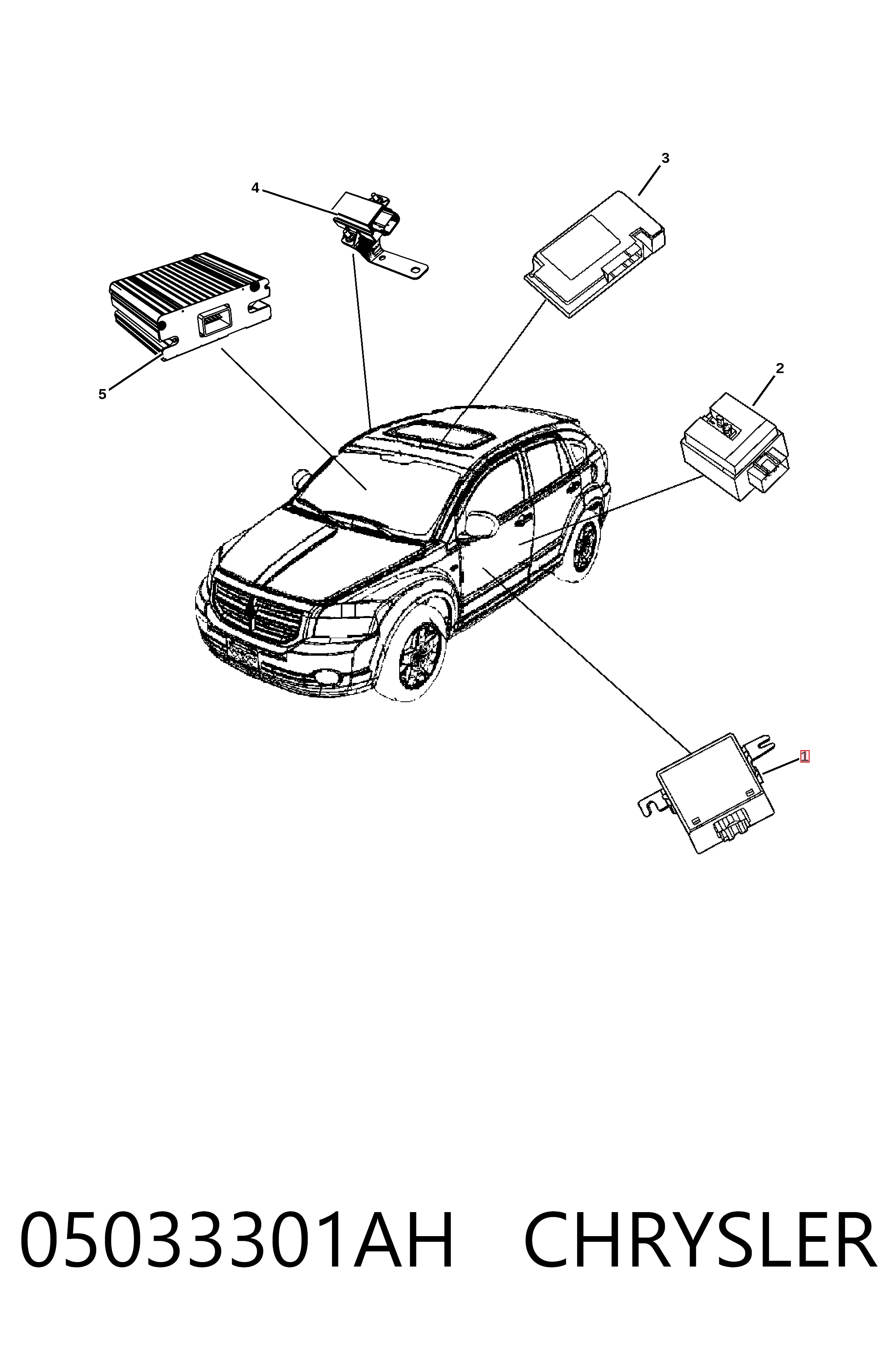 Модуль управления (ЭБУ) полным приводом K05033301AF Fiat/Alfa/Lancia