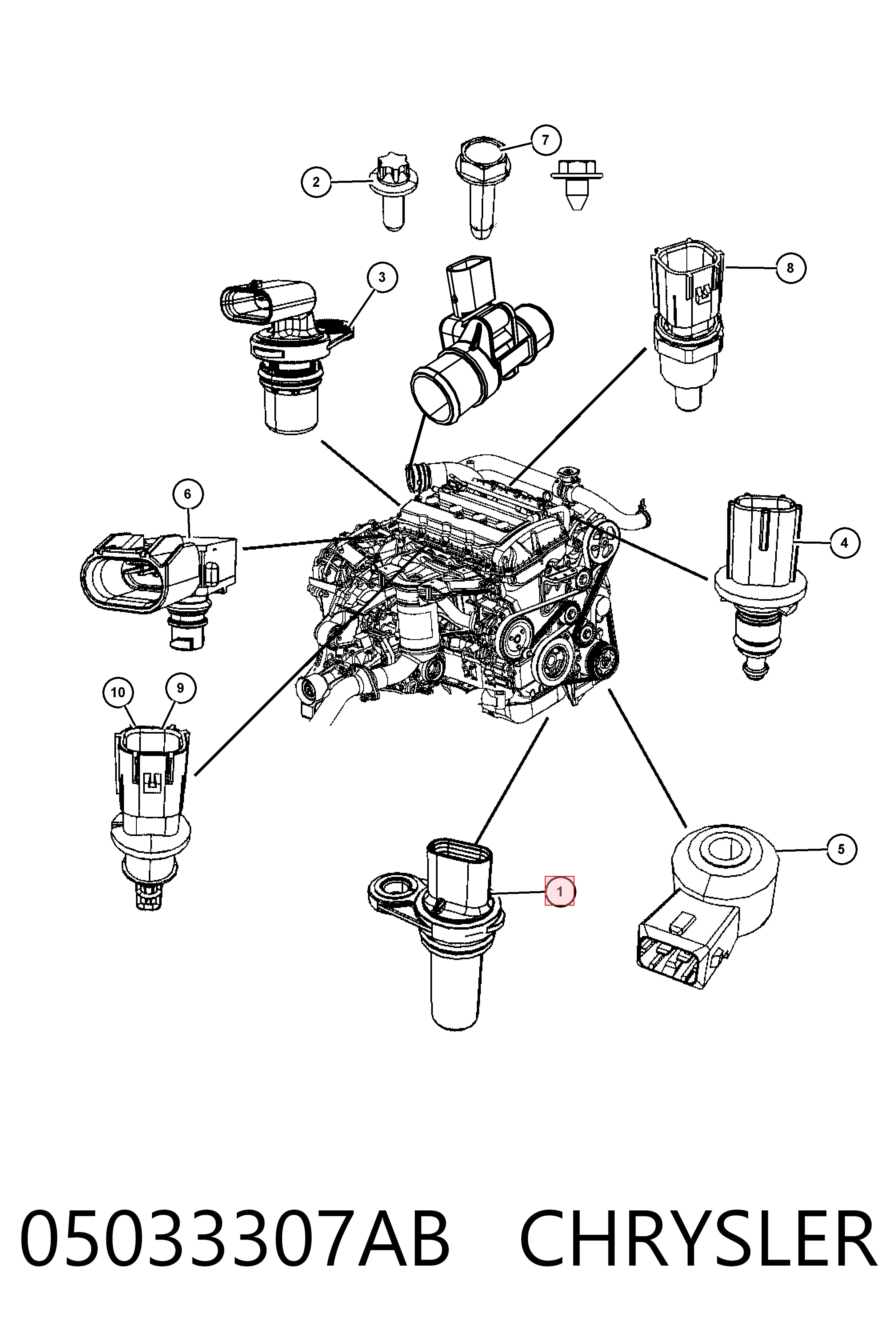 K05033307AC Fiat/Alfa/Lancia ДПКВ