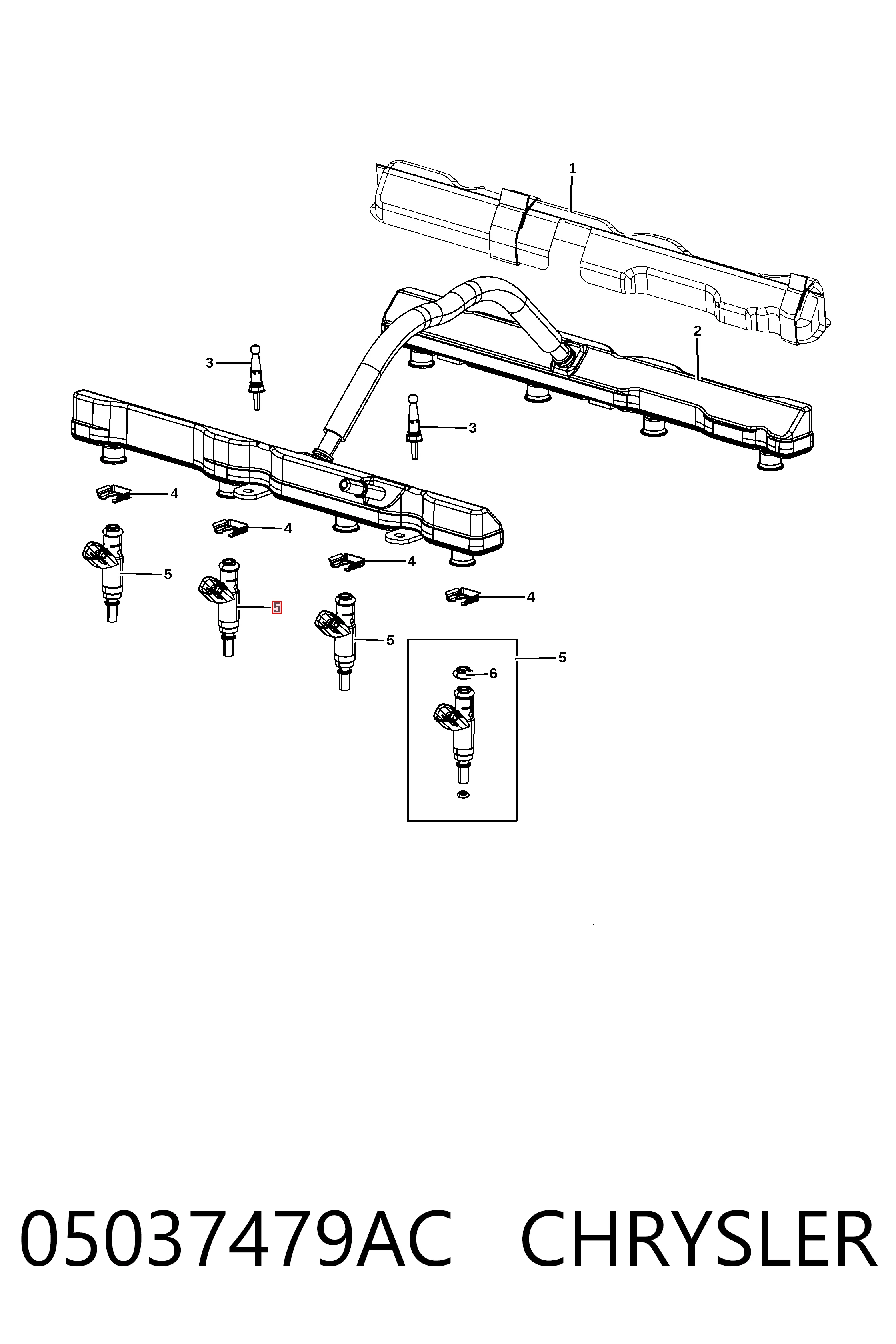 05037479AC Chrysler Топливные форсунки