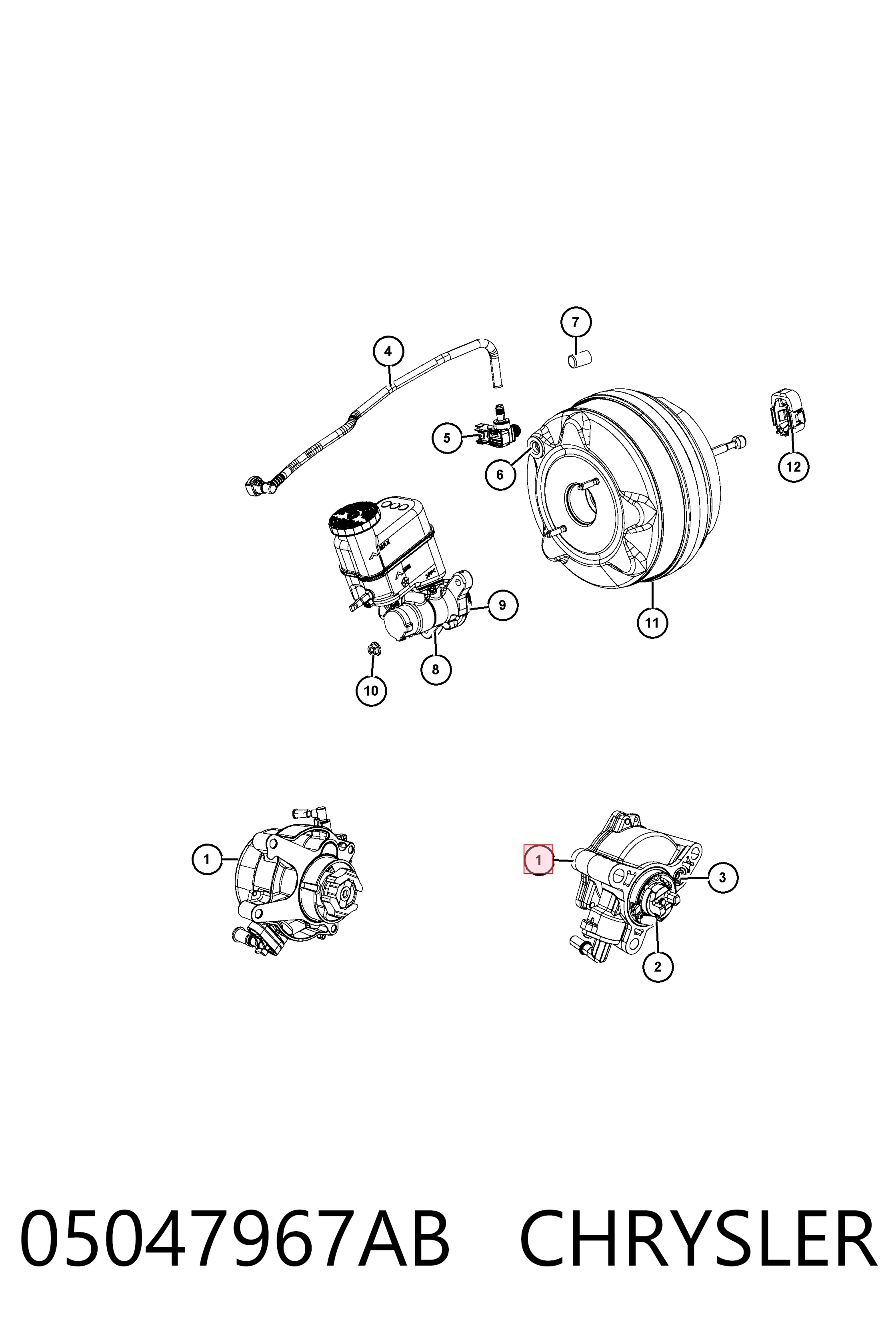 Купить K05048401AD Fiat/Alfa/Lancia Вакуумный насос